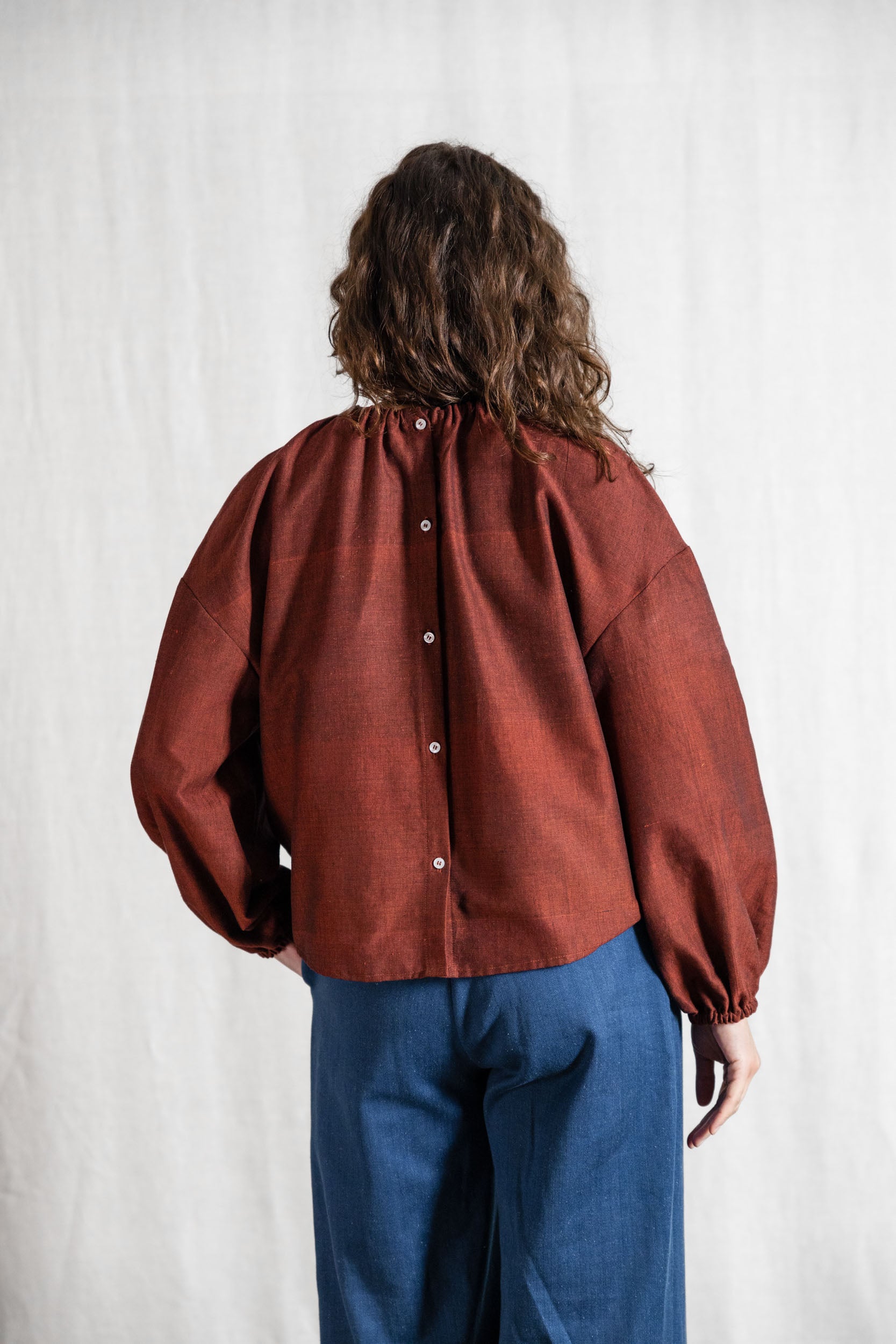 Bio-Baumwoll Bluse Chaand Rum-Rosine