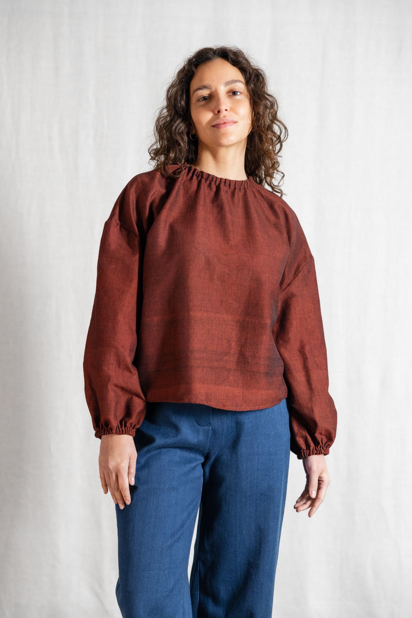 Bio-Baumwoll Bluse Chaand Rum-Rosine