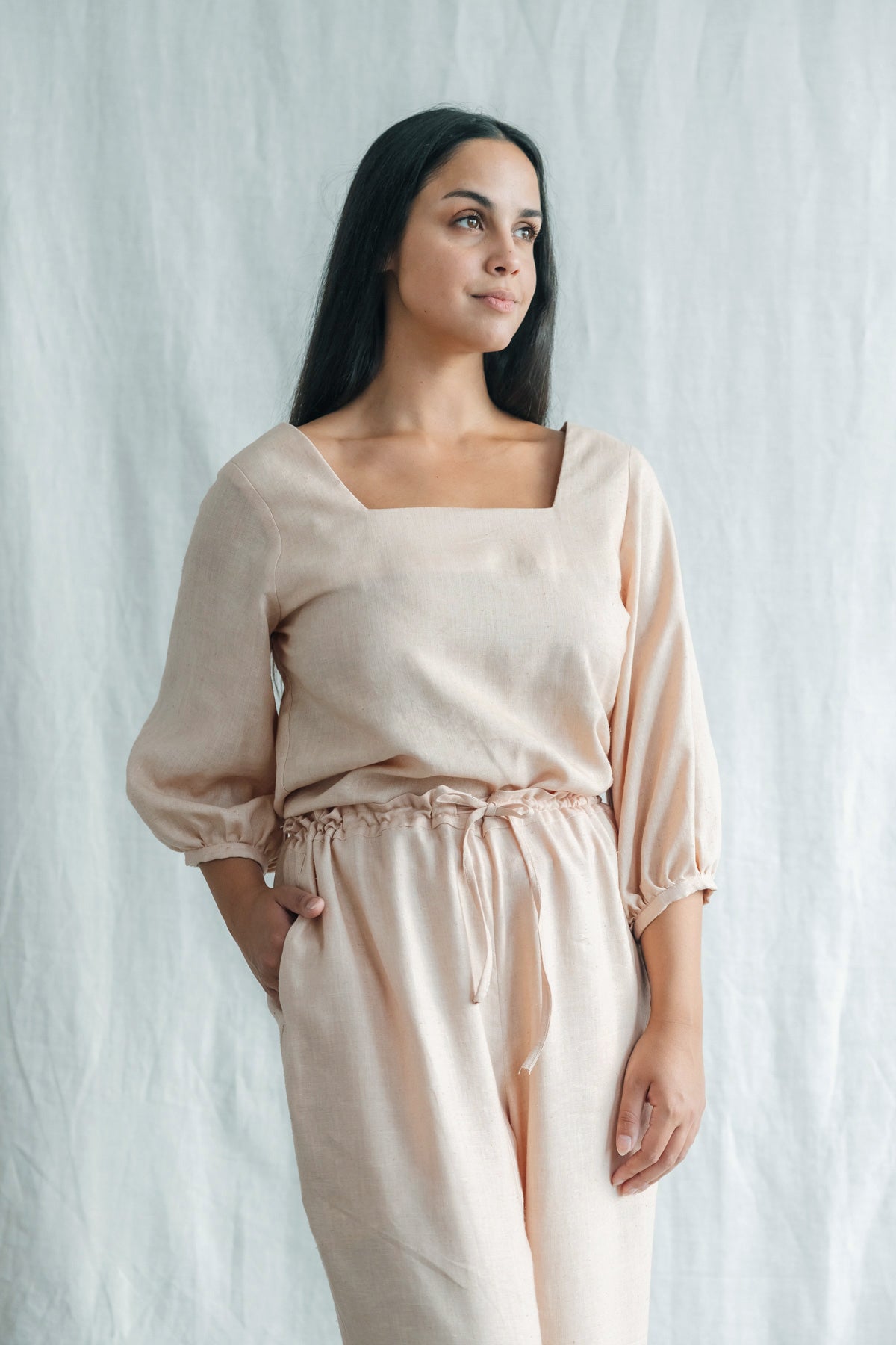 Hemp/Tencel Blouse Nalini Sand