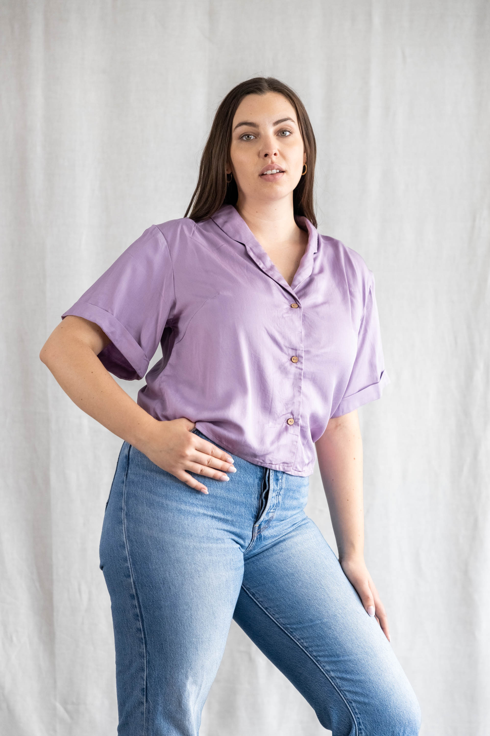 Modal blouse Avani lilac