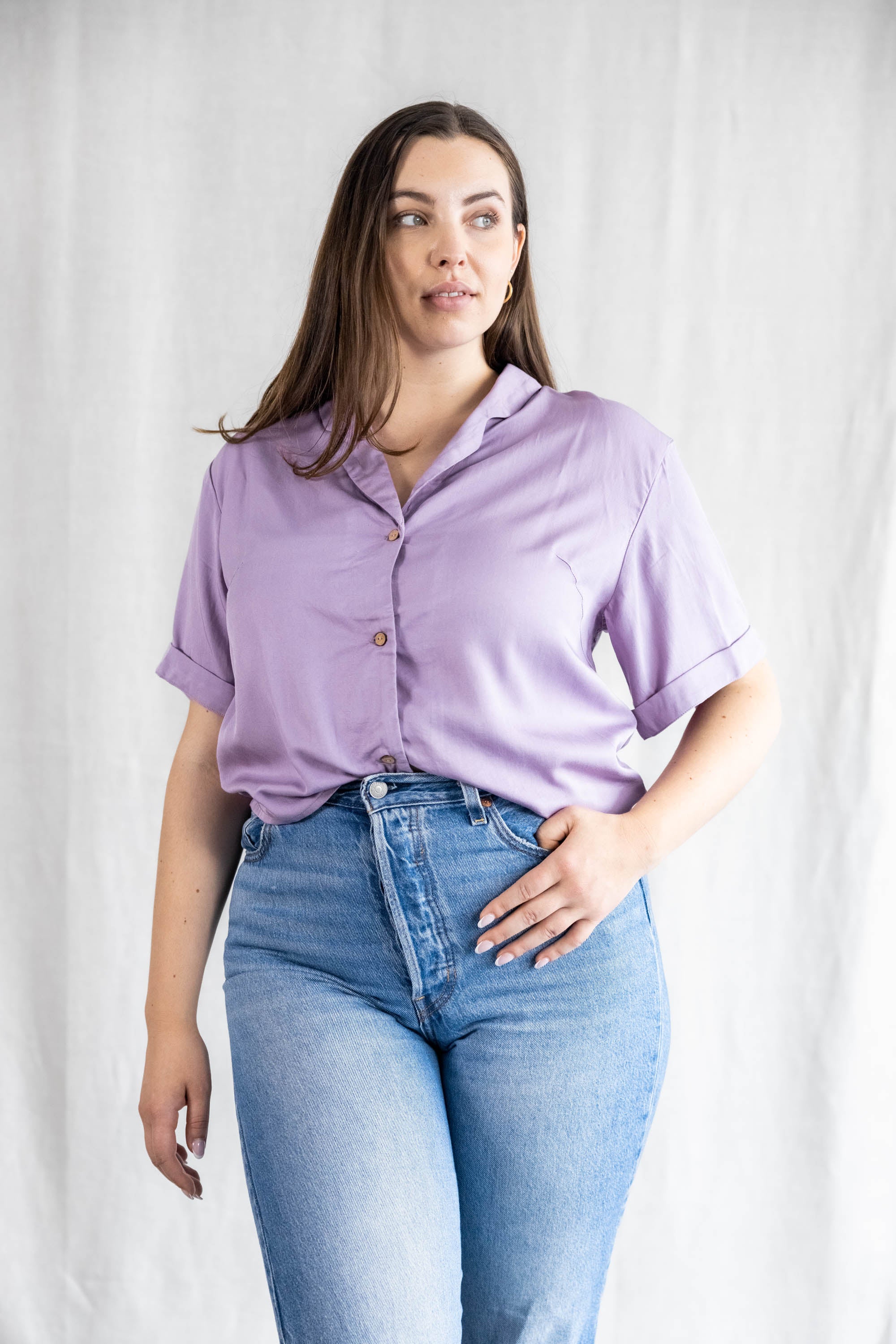 Modal blouse Avani lilac