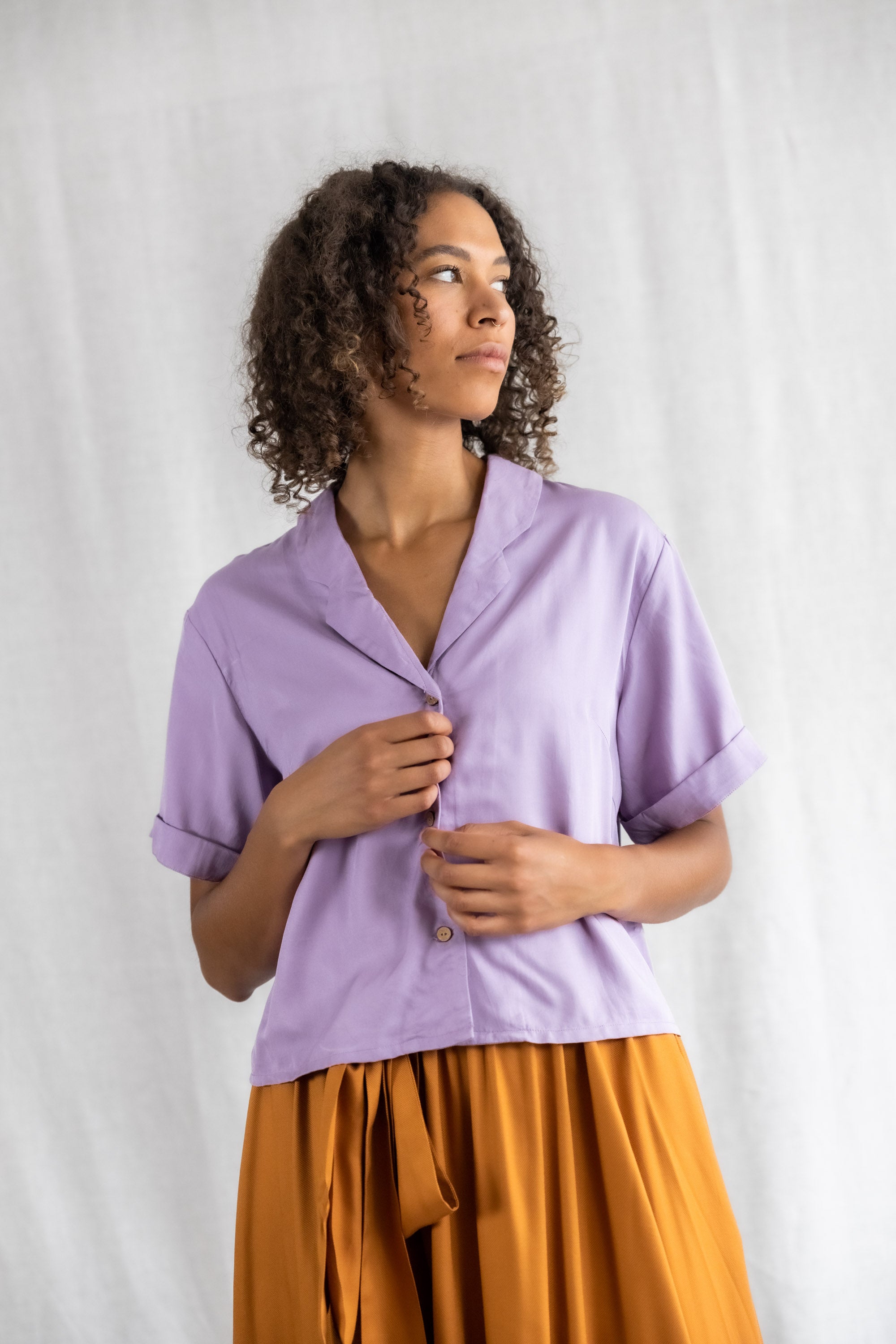 Modal blouse Avani lilac