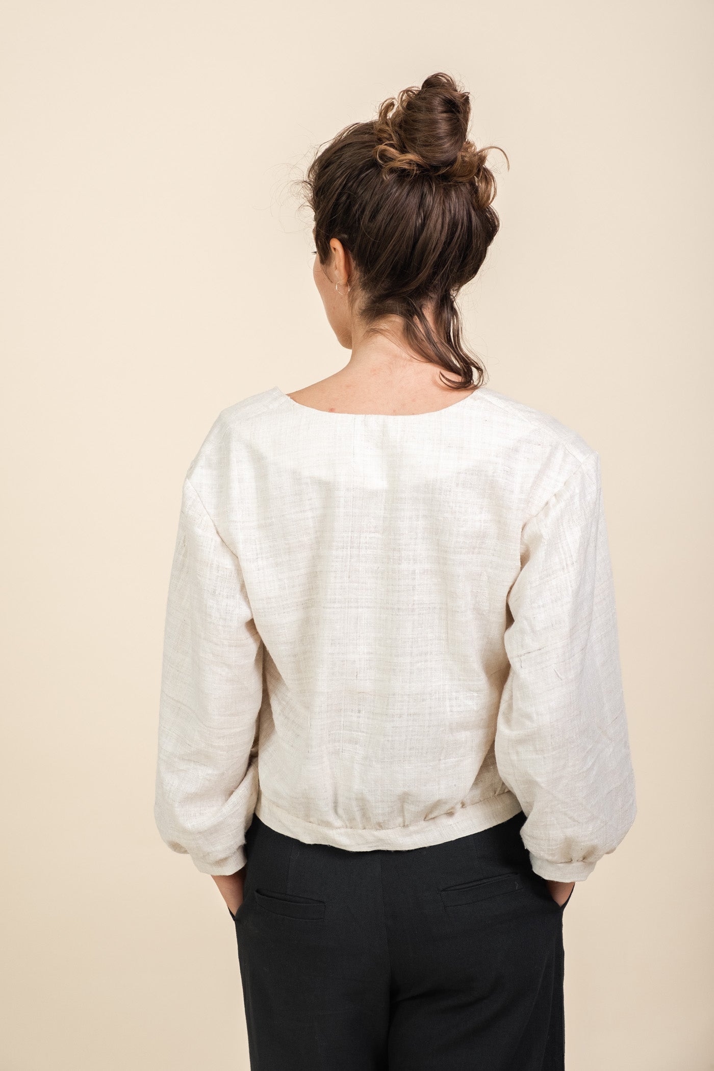 Peace-Silk blouse Sahay cream white