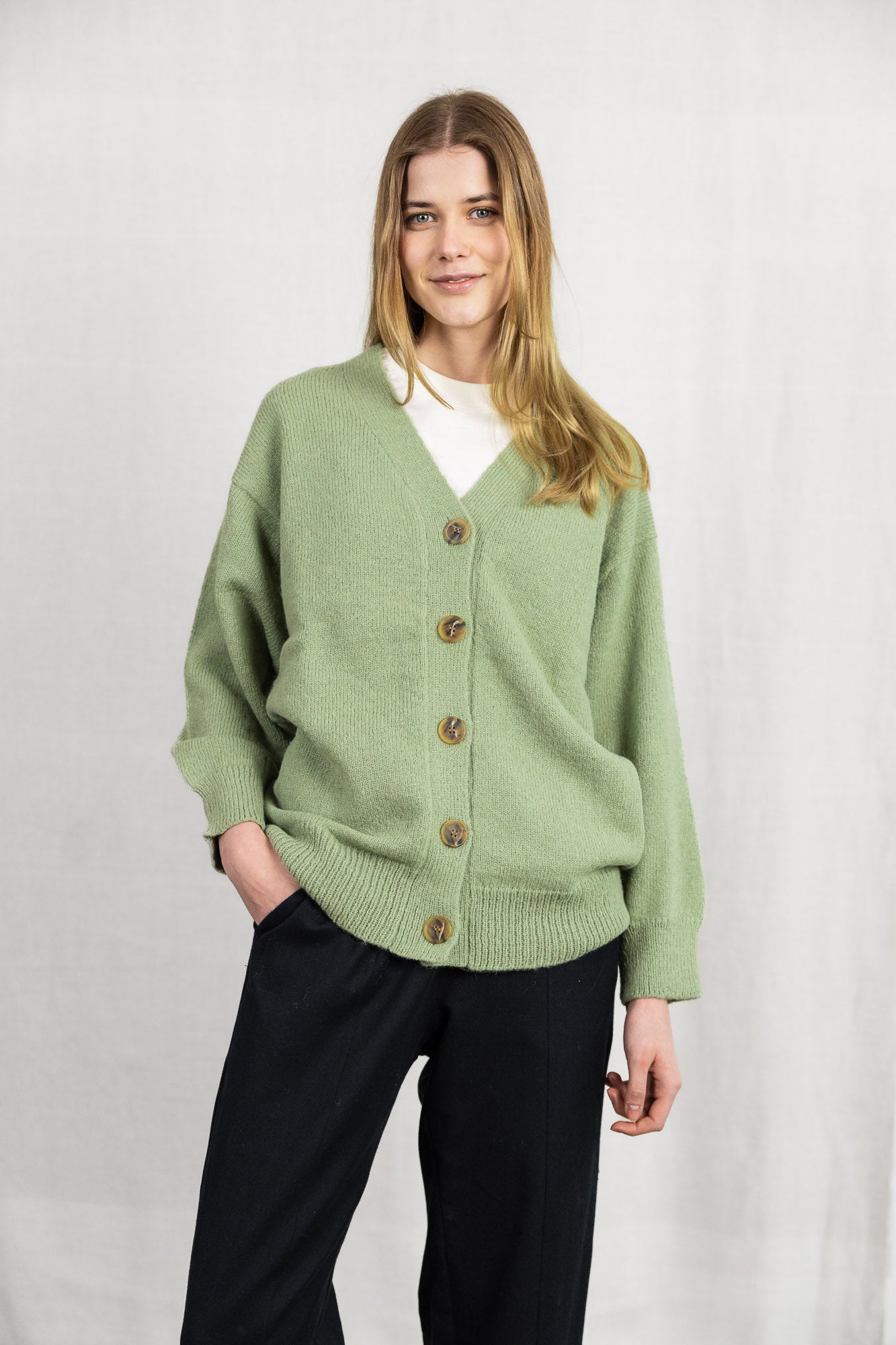 Baby-Alpaka Strickcardigan Iquitos Mint