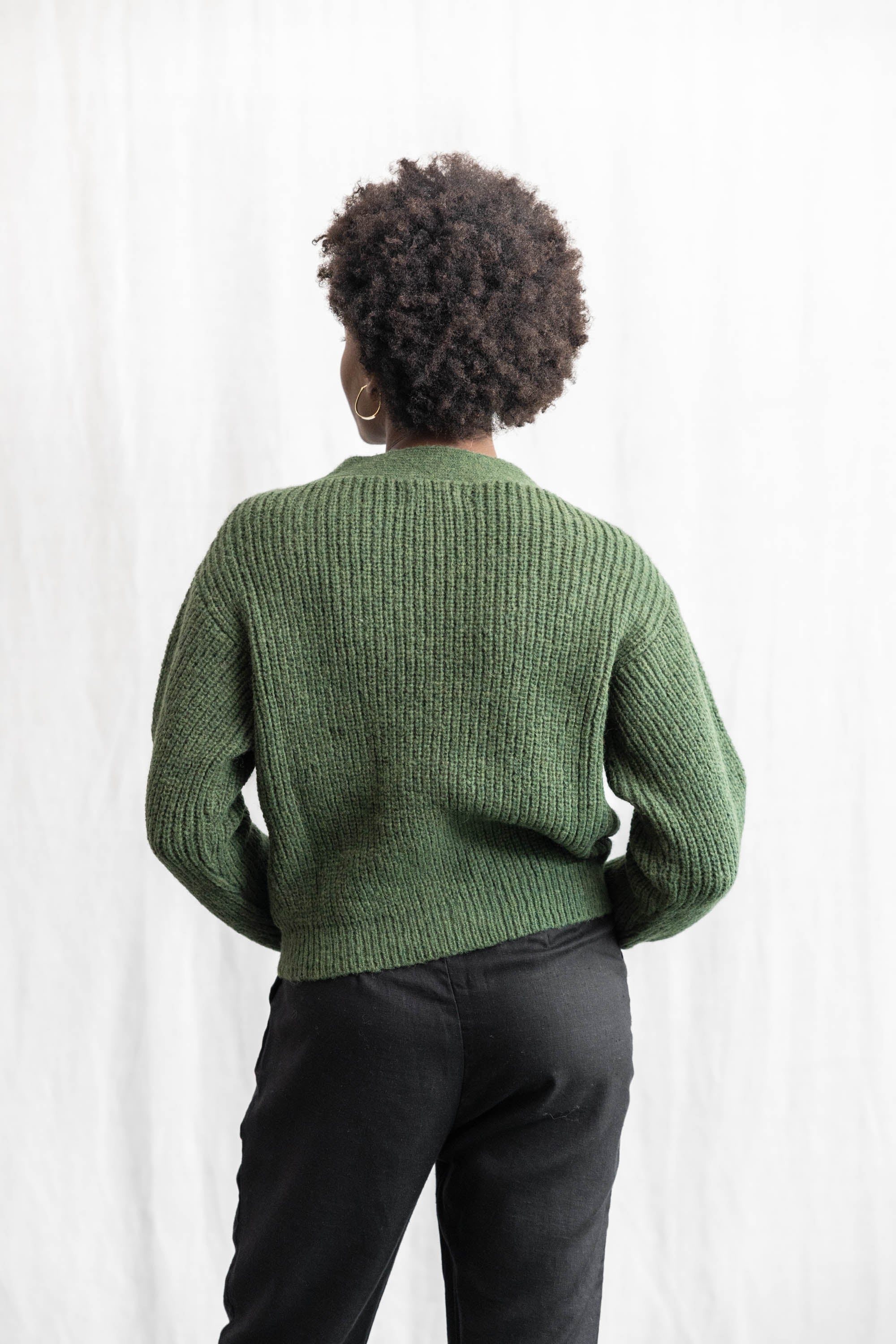 Baby-Alpaka Strickcardigan Arequipa Olive