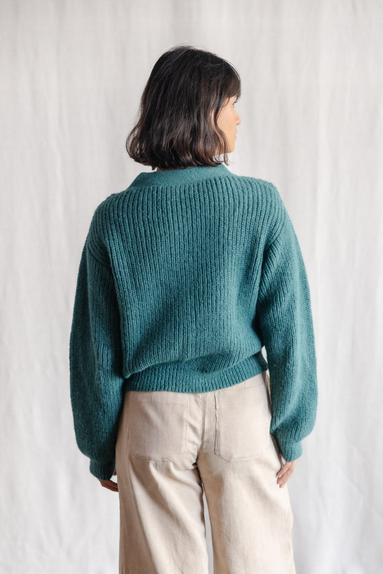 Baby Alpaca Knitted Cardigan Arequipa Ocean