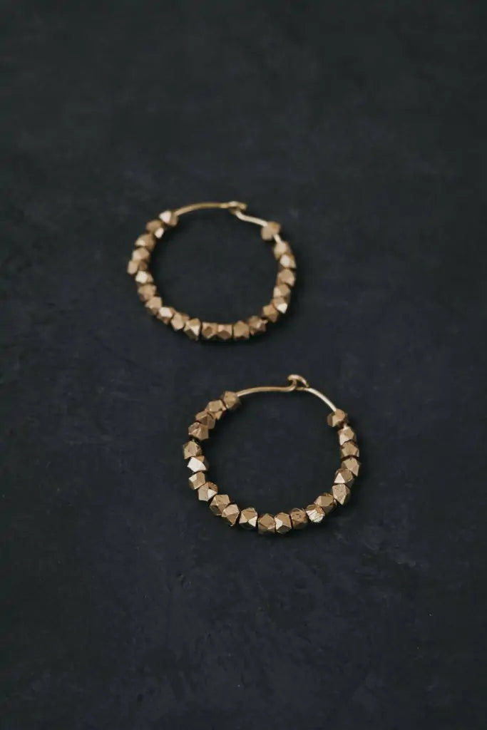 Hoop earrings Chaitanya brass