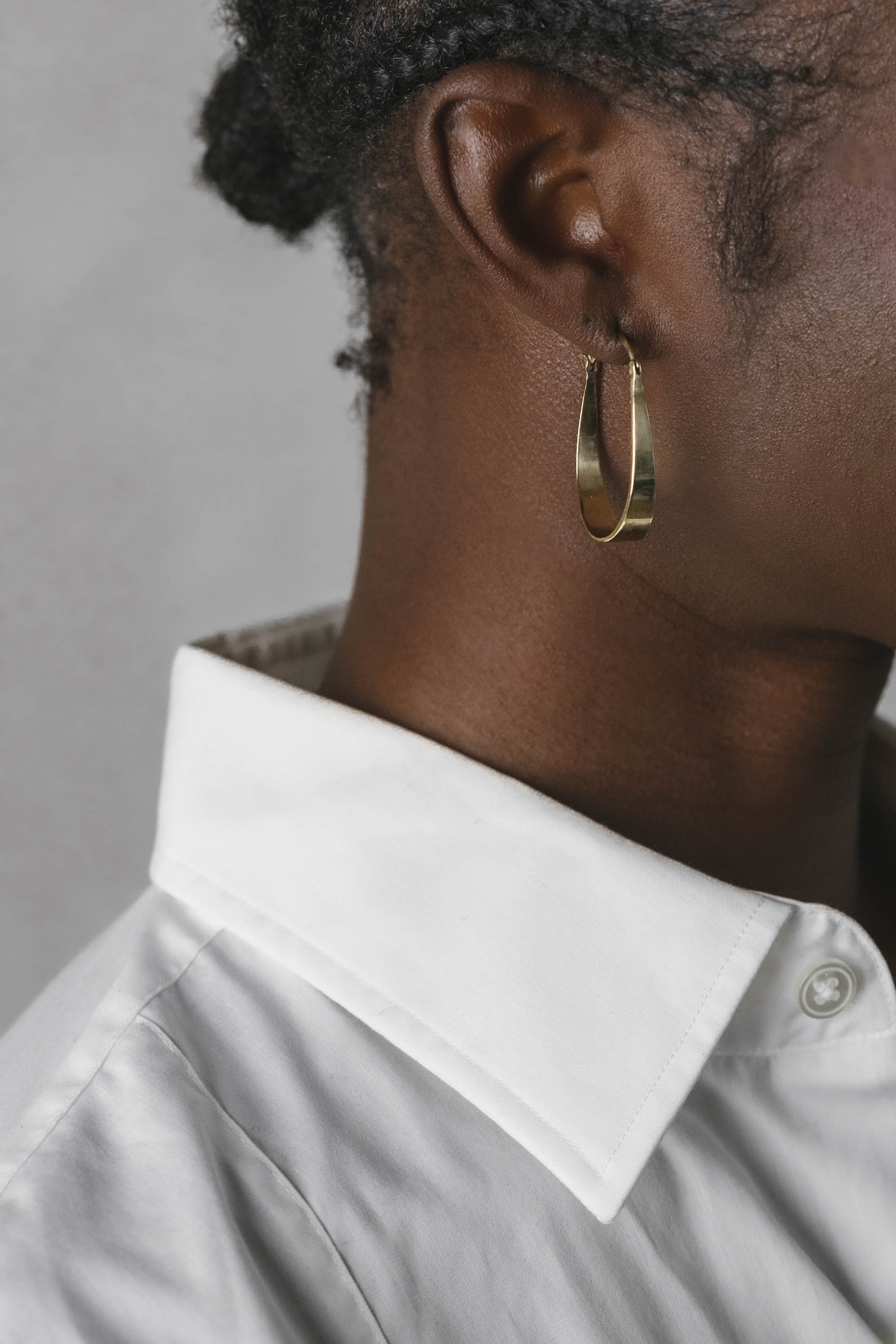 Hoop earrings Chooty brass