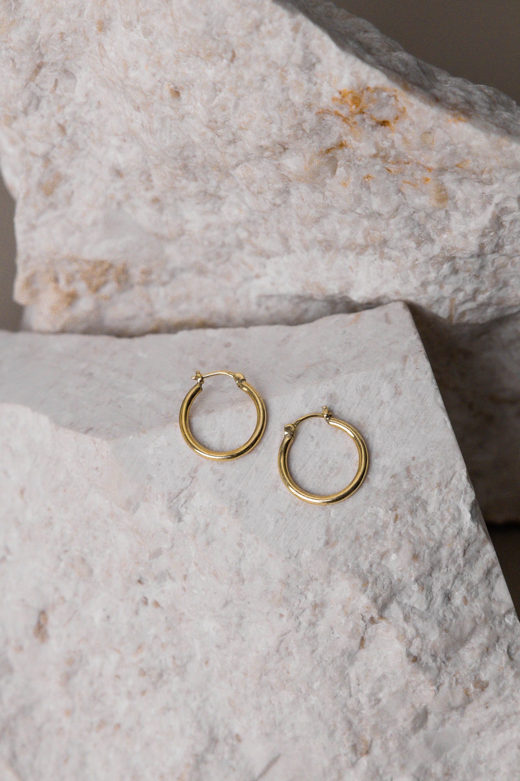 Hoop earrings Goal brass