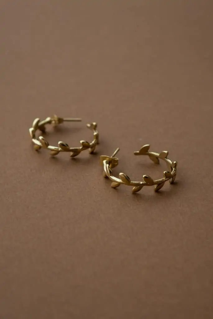 Hoop earrings Motee brass