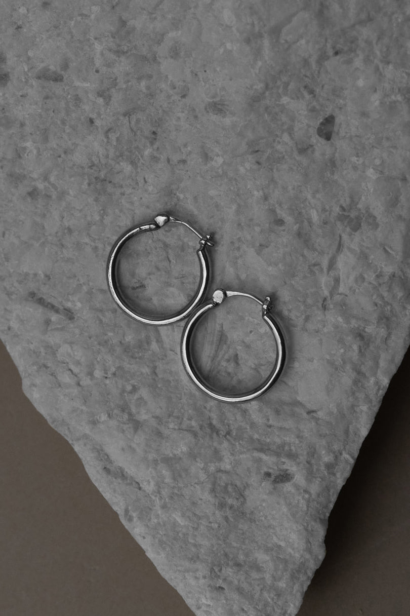 Hoop earrings Goal Silver