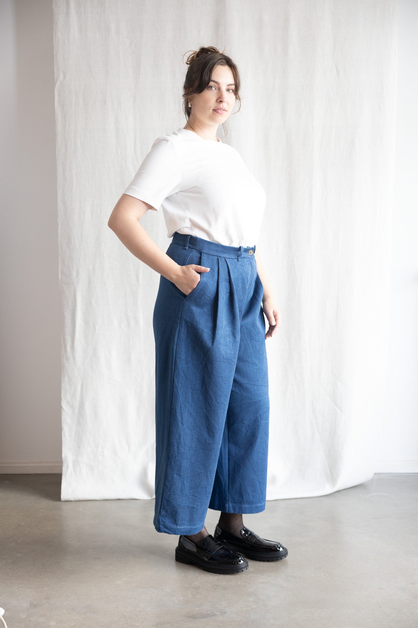 Organic cotton denim culottes Awa Denim