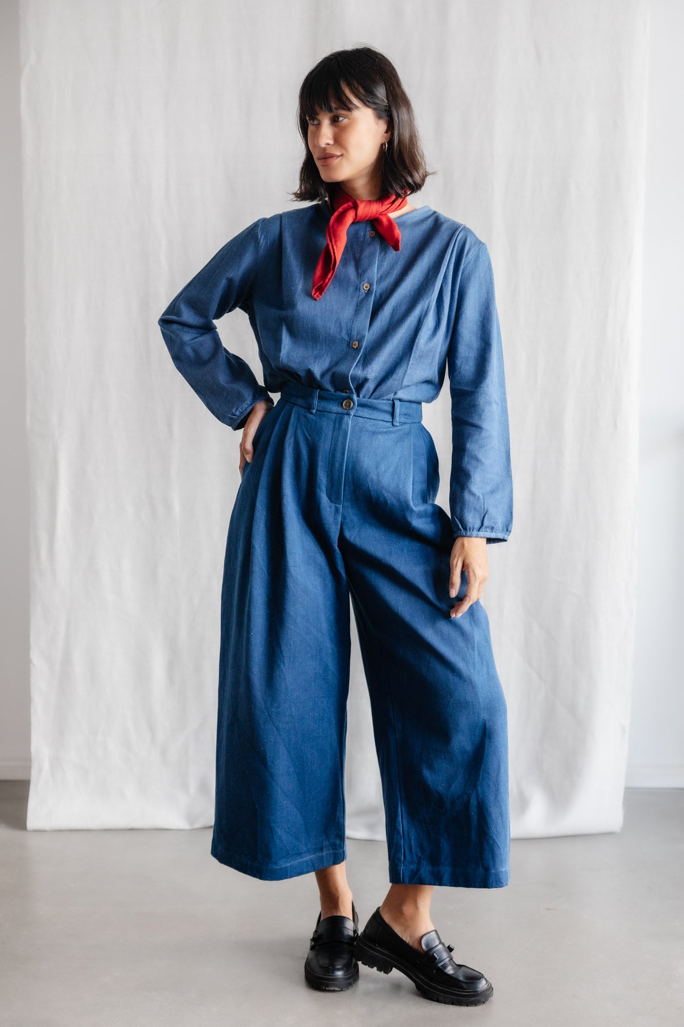 Organic cotton denim culottes Awa Denim