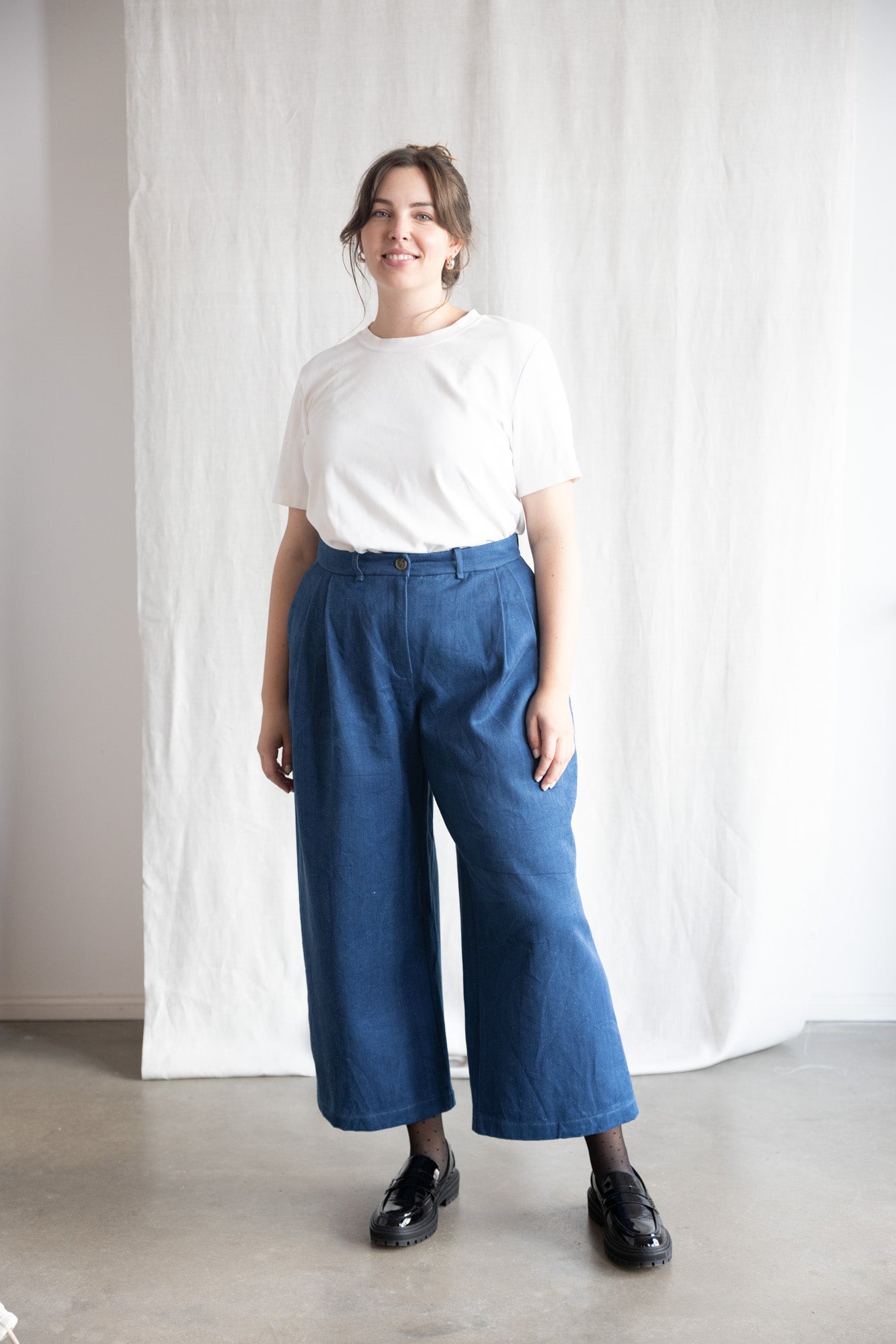 Organic cotton denim culottes Awa Denim