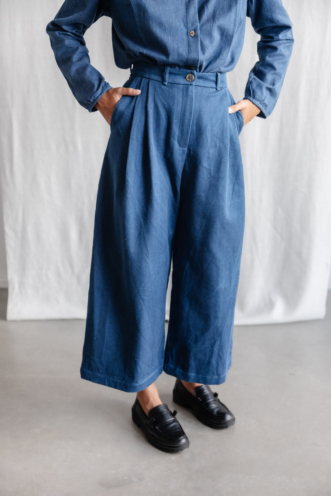 Organic cotton denim culottes Awa Denim