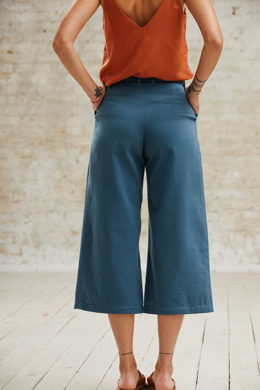 Organic Cotton Culotte Hema Ocean