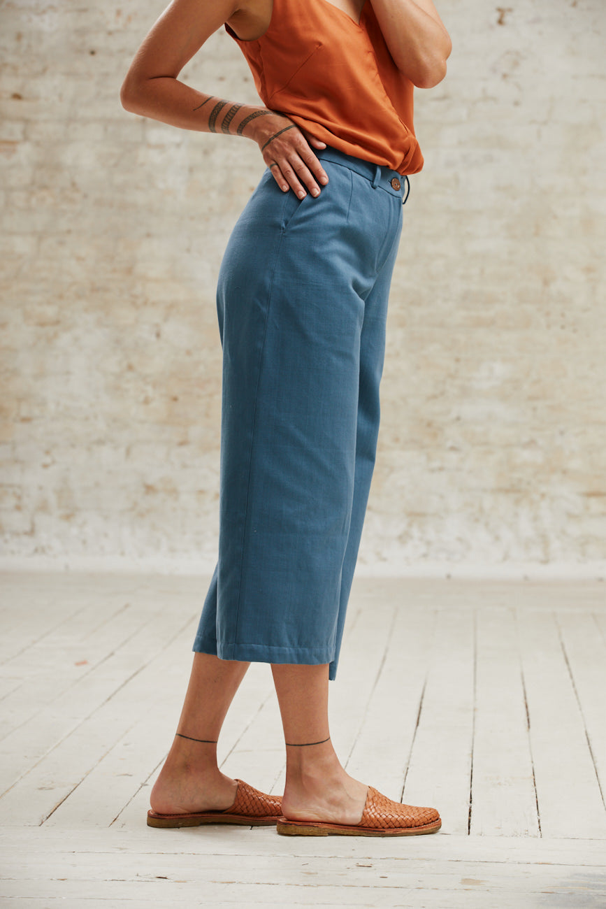 Organic Cotton Culotte Hema Ocean