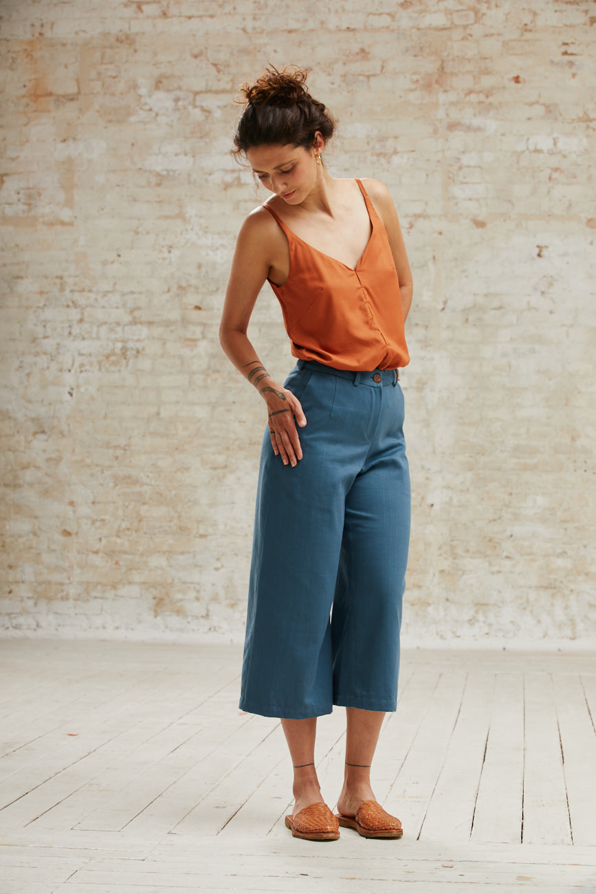 Organic Cotton Culotte Hema Ocean