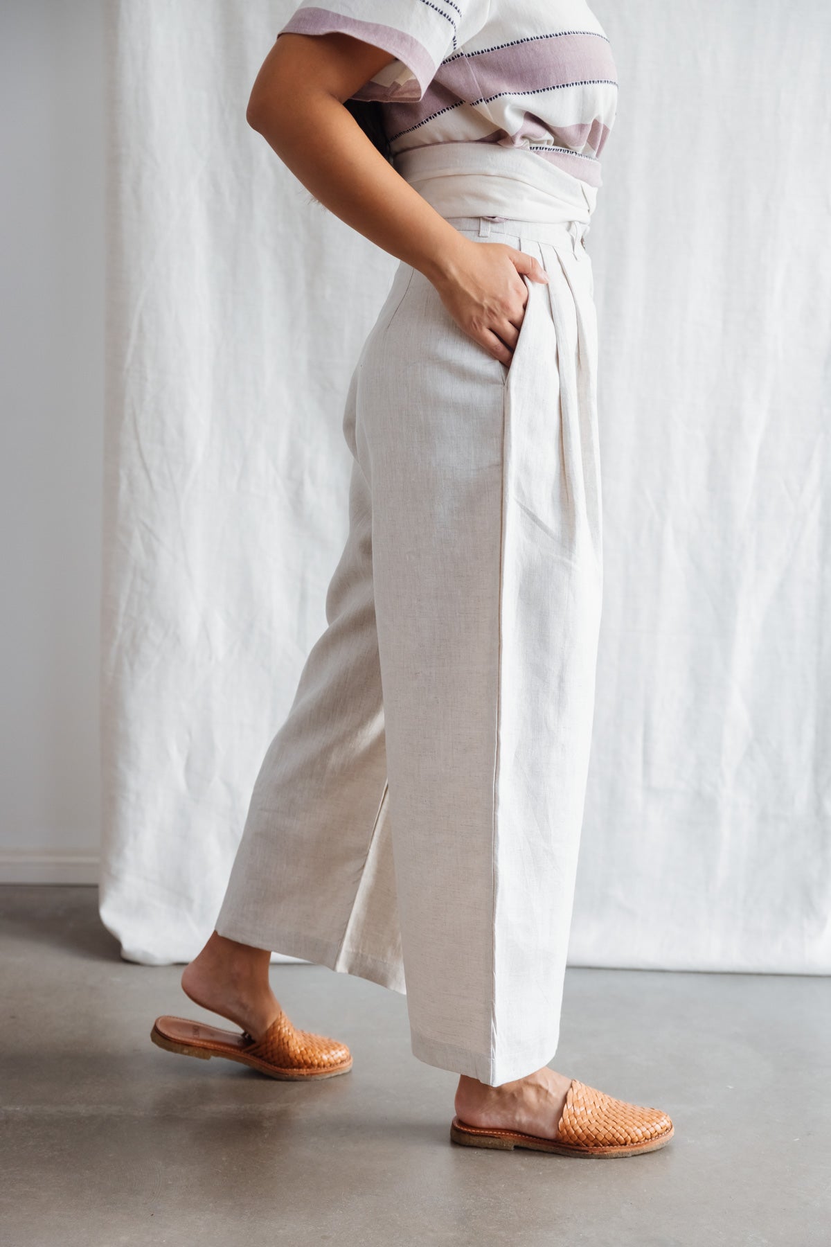 Hemp Culotte Awa Greige