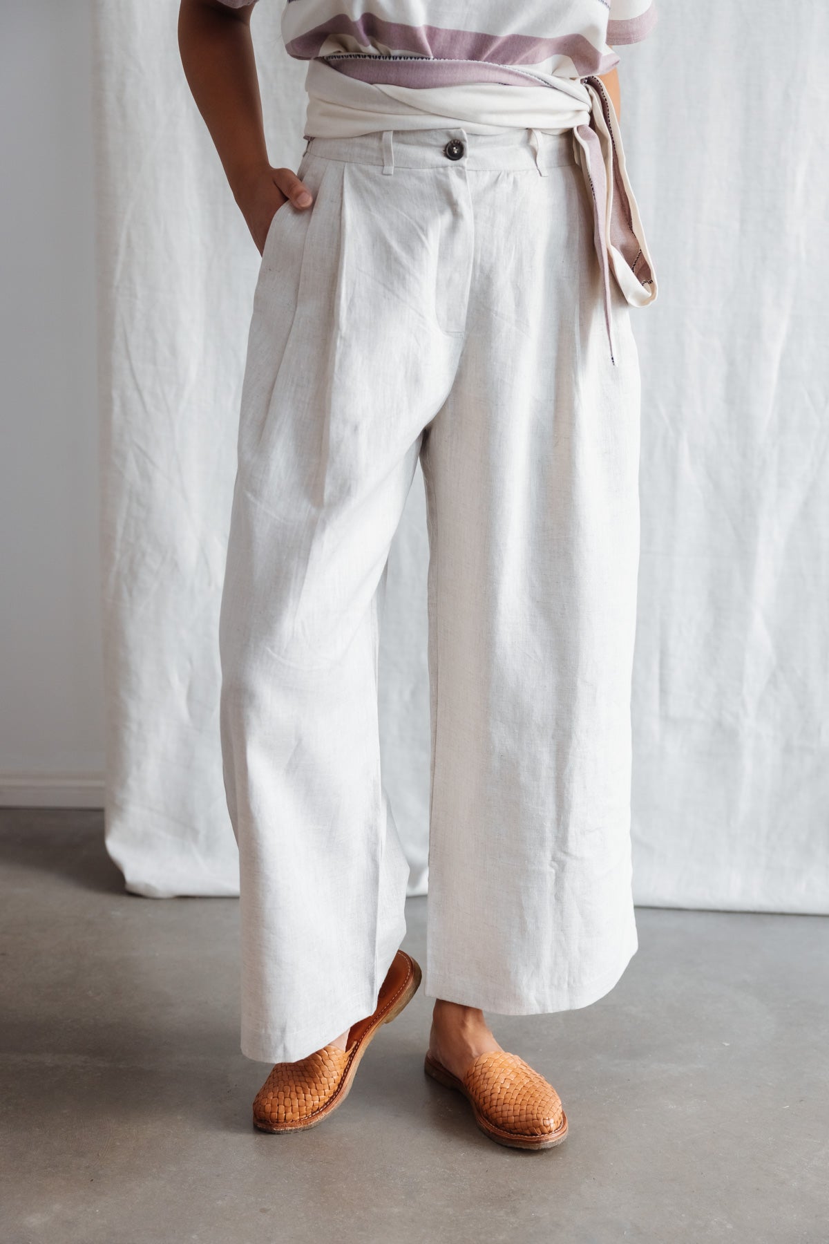 Hemp Culotte Awa Greige