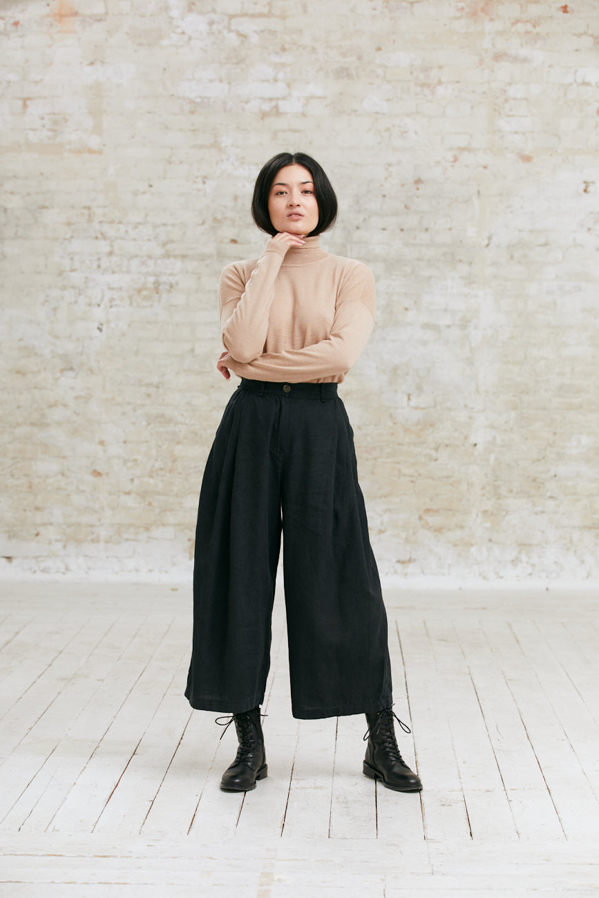 Hemp/Tencel Culotte Awa Black