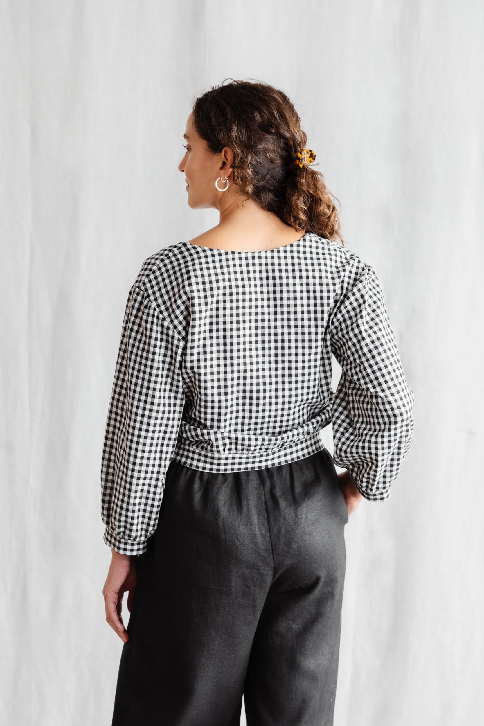 Organic Cotton Blouse Sahay Checked