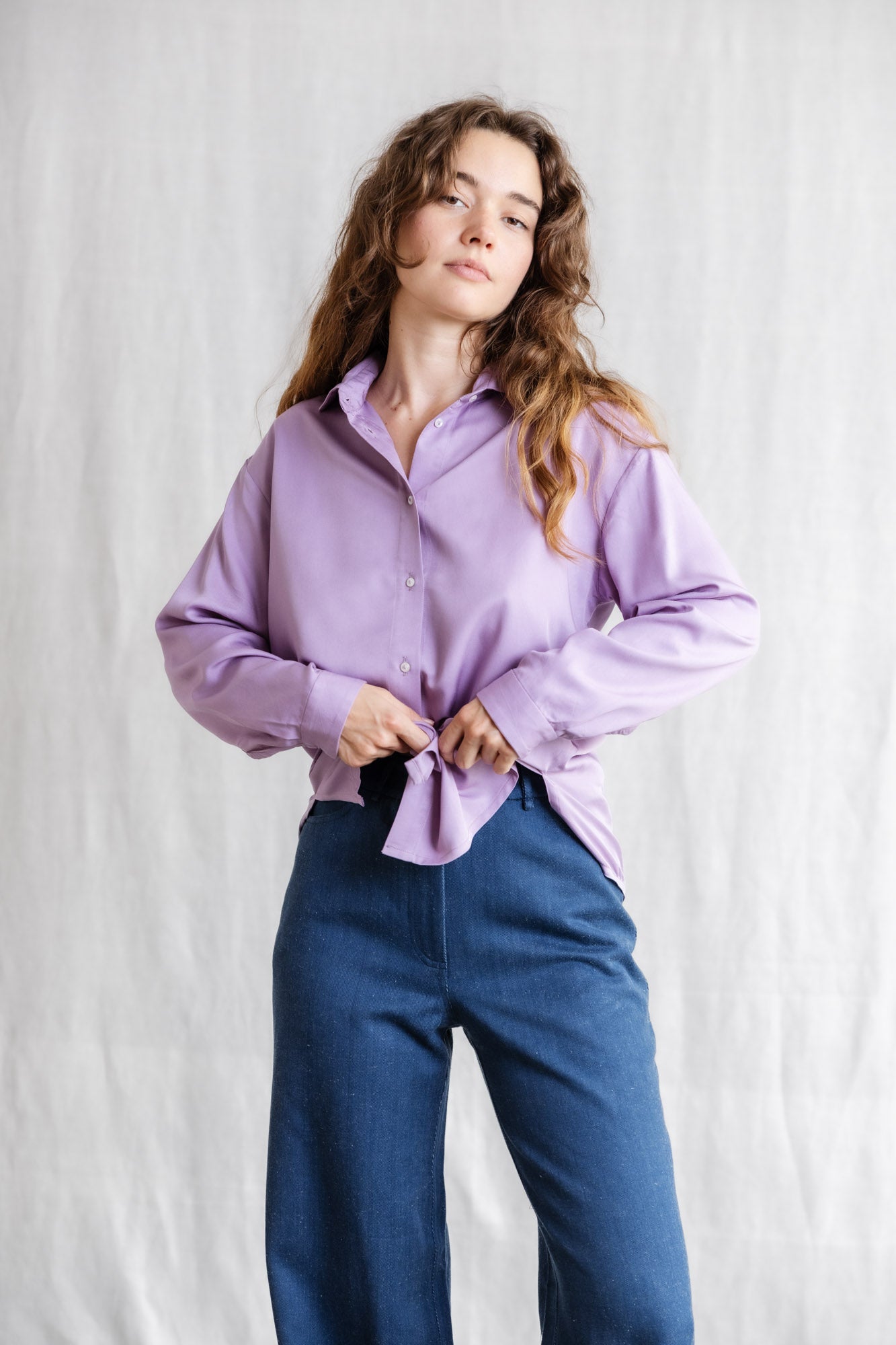 Modal Blouse Komali Lilac