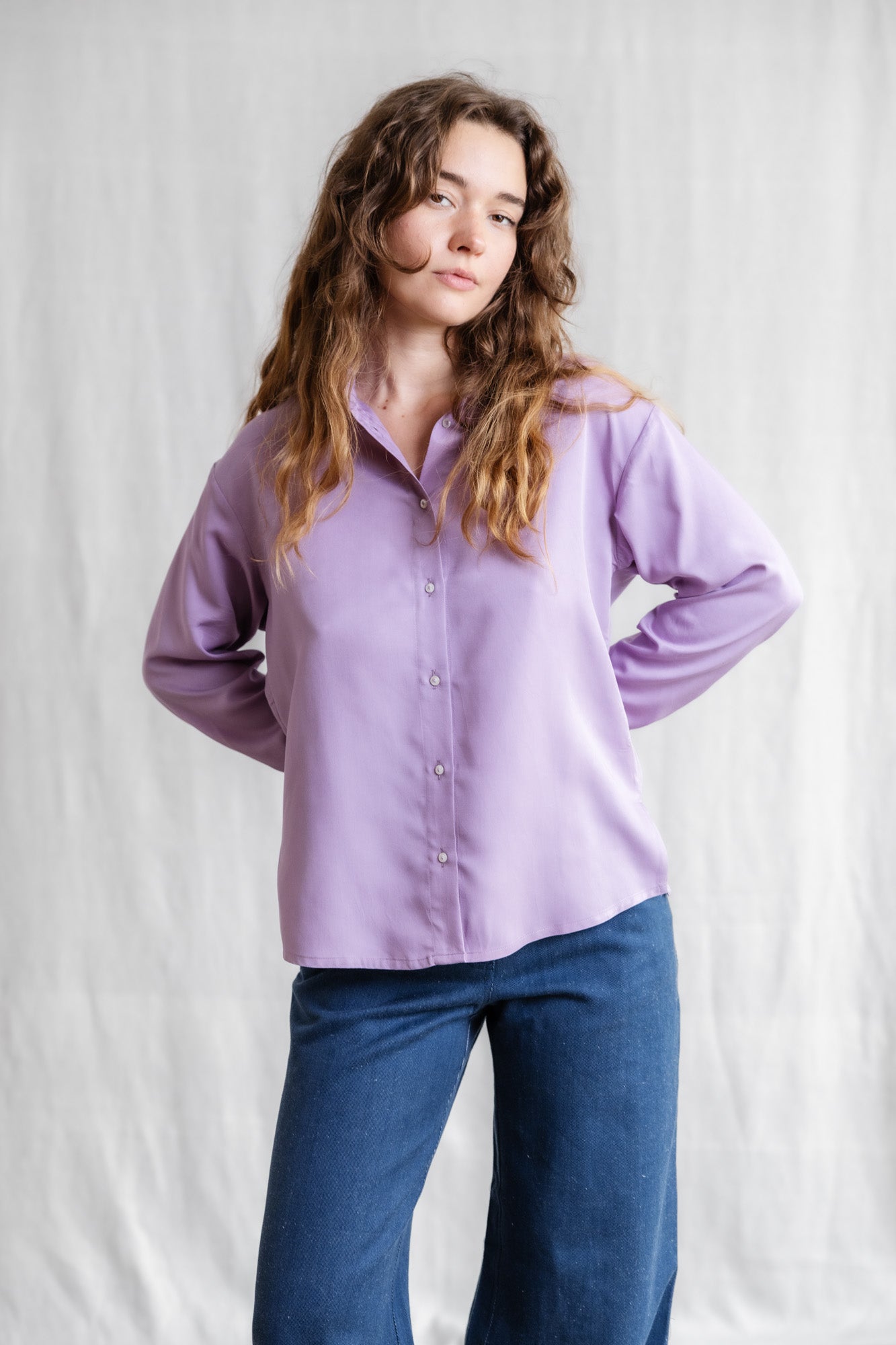 Modal Blouse Komali Lilac