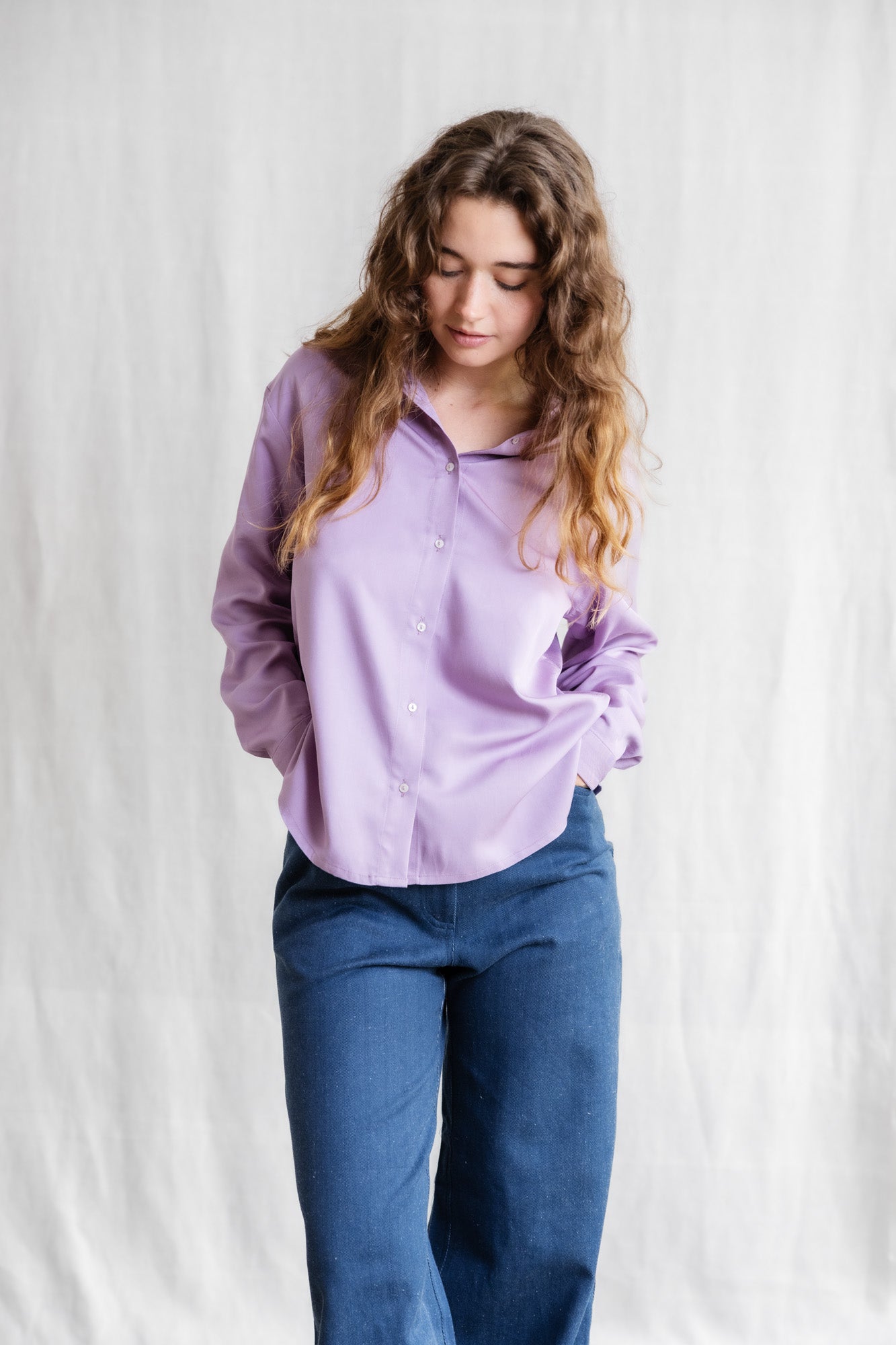 Modal Blouse Komali Lilac