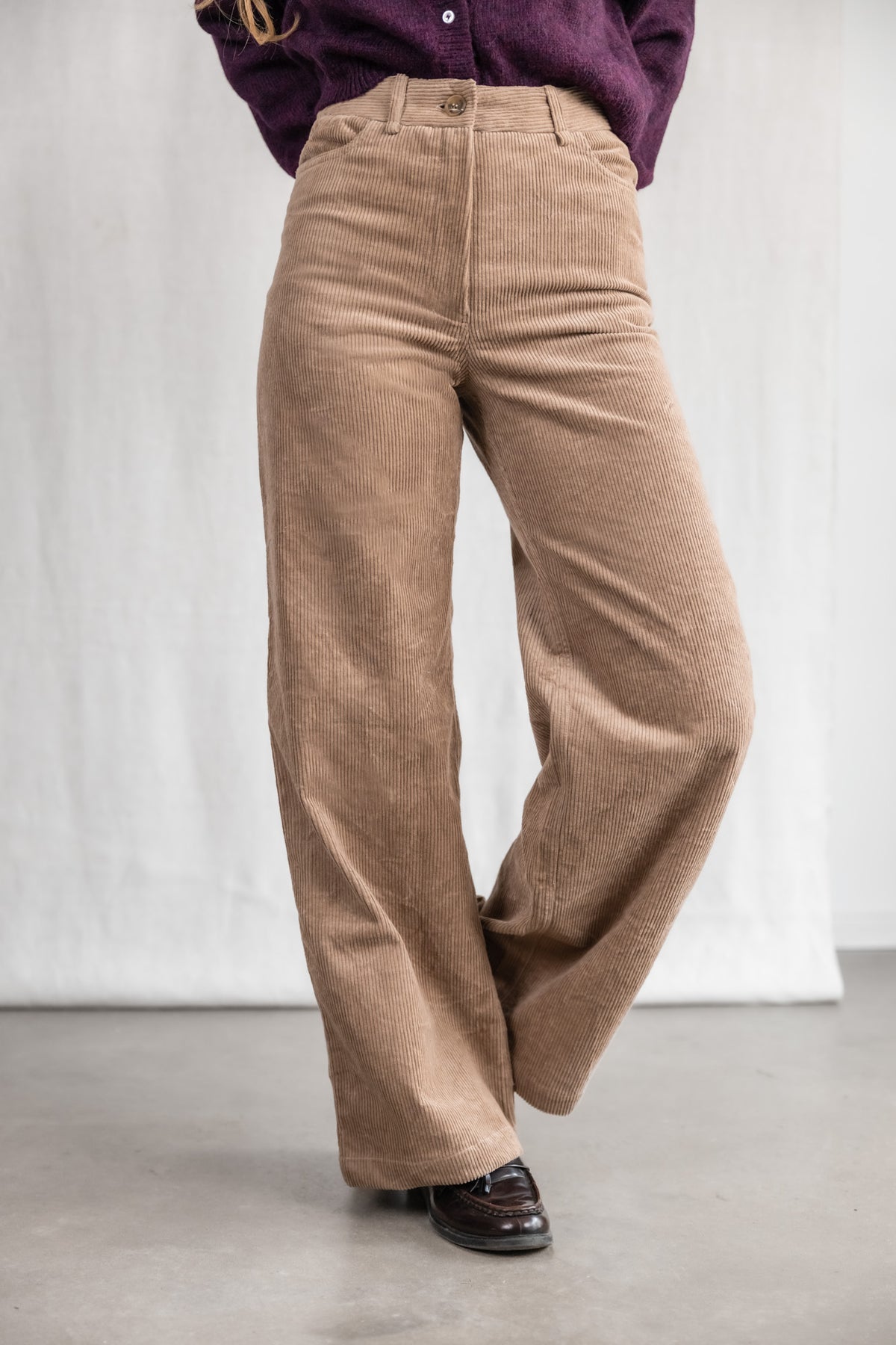 Baumwollcord Hose Tushar Cappuccino