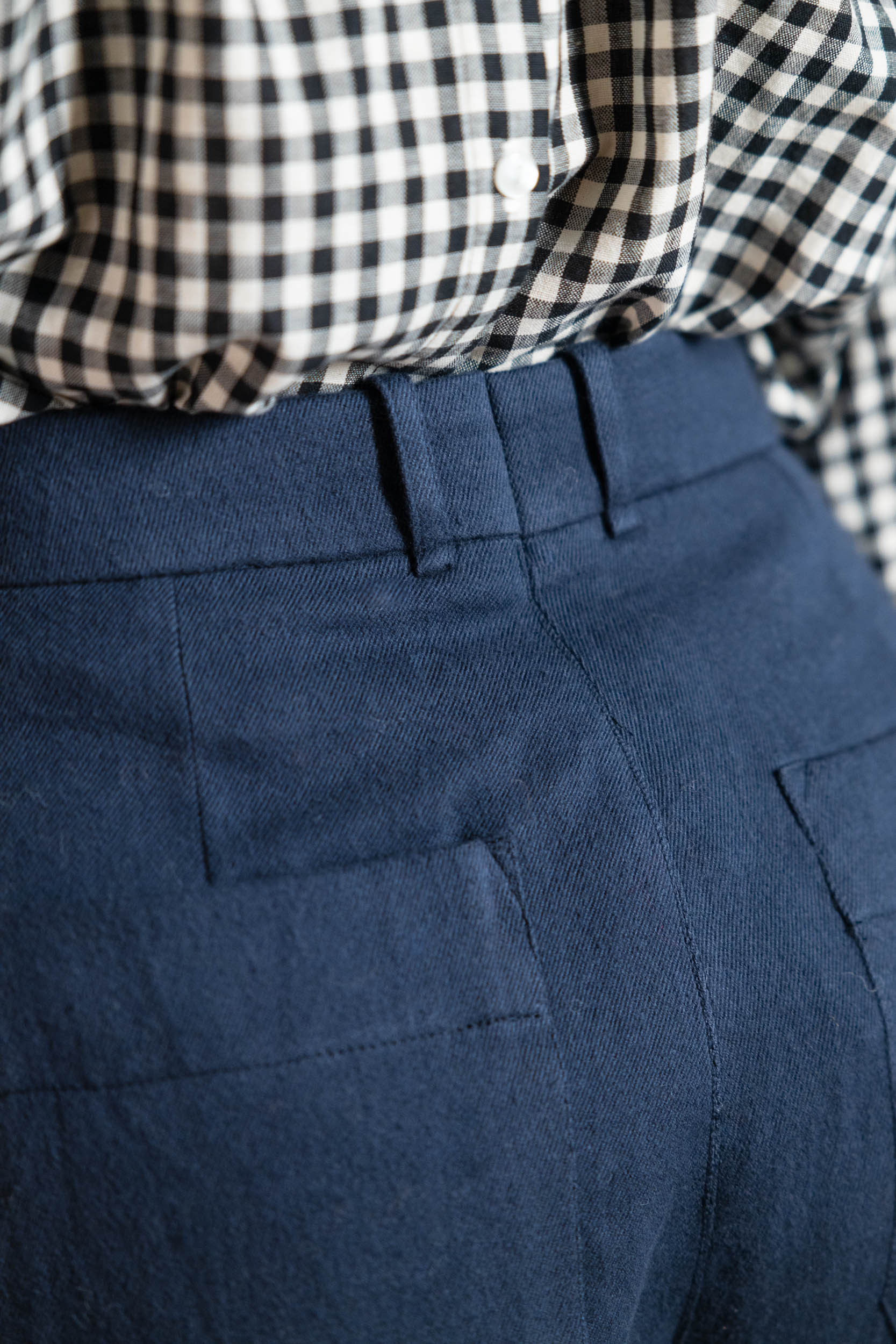 Bio-Baumwoll Hose Santosh Grau-Blau