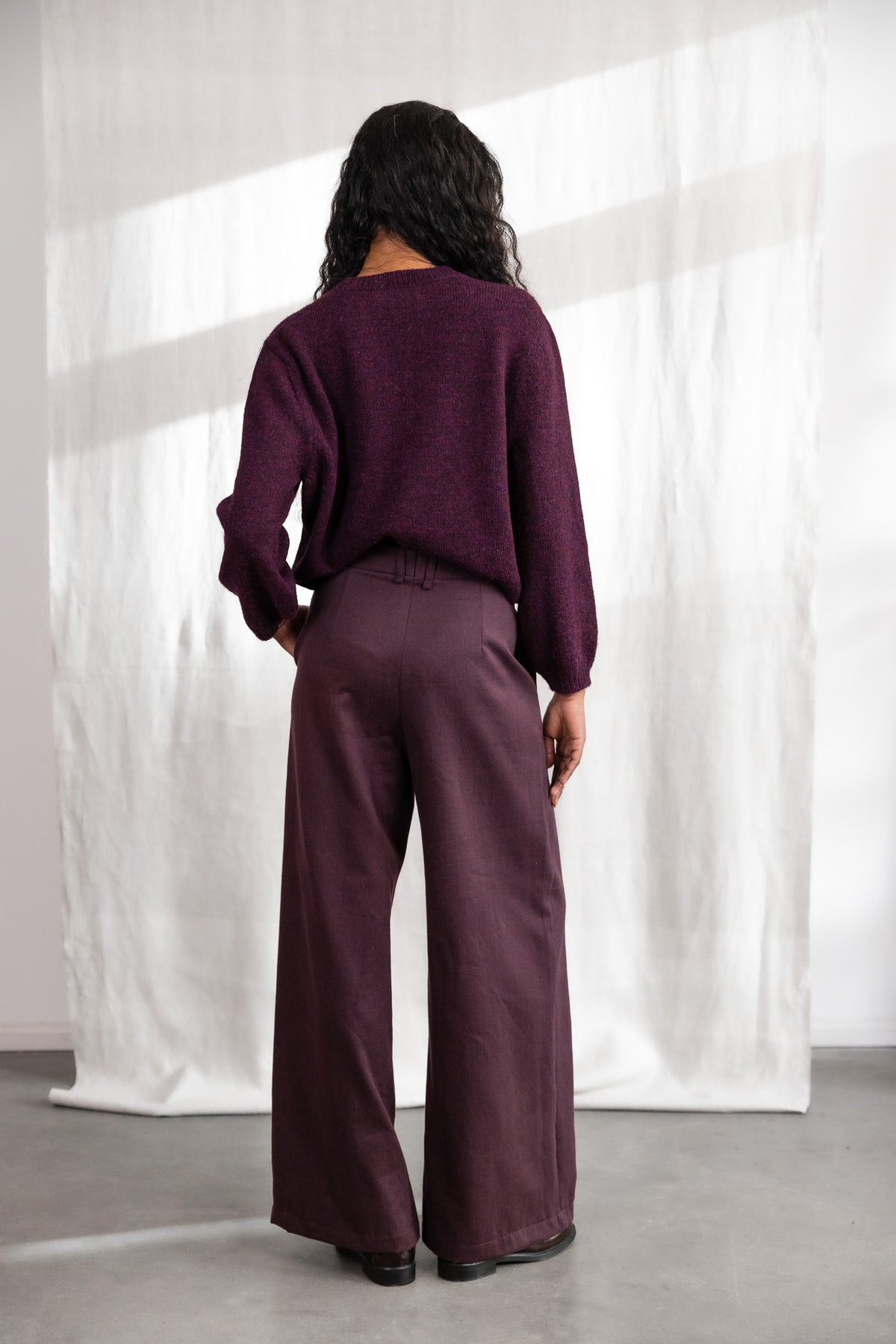 Bio-Baumwoll Hose Anaar Aubergine