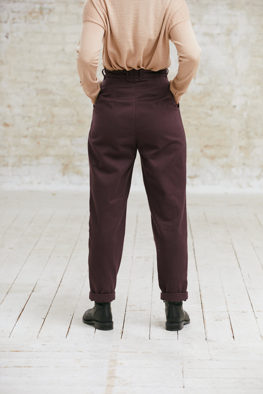 Organic Cotton Pants Vihaan Aubergine