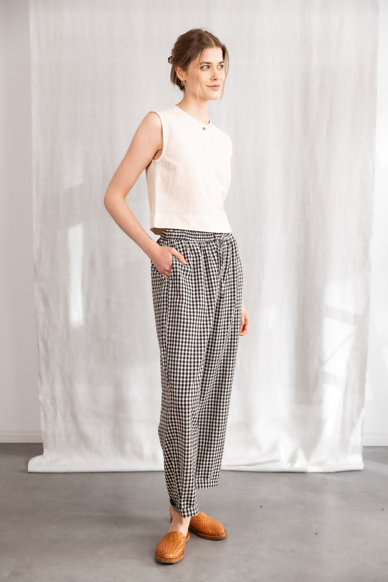 Bio-Baumwoll Hose Jhan Kariert