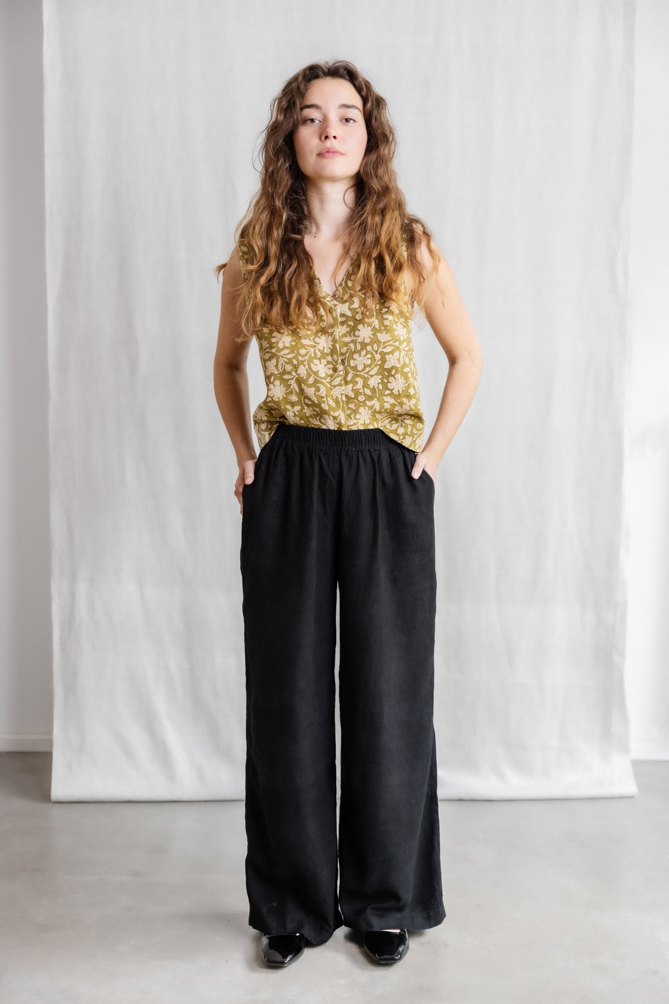 Hanf/Tencel Hose Jayan Schwarz
