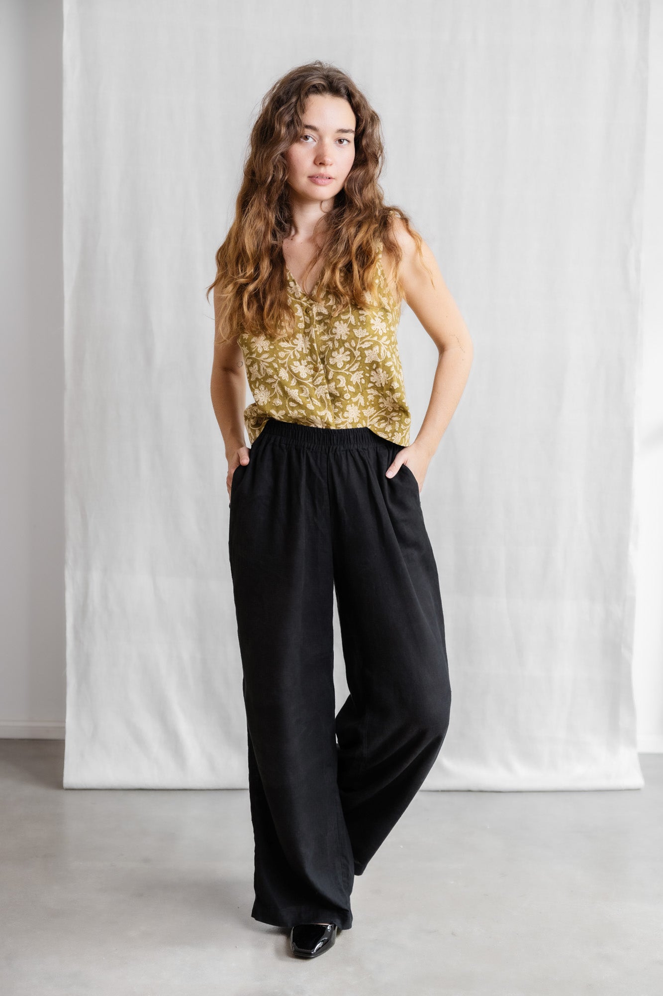 Hanf/Tencel Hose Jayan Schwarz