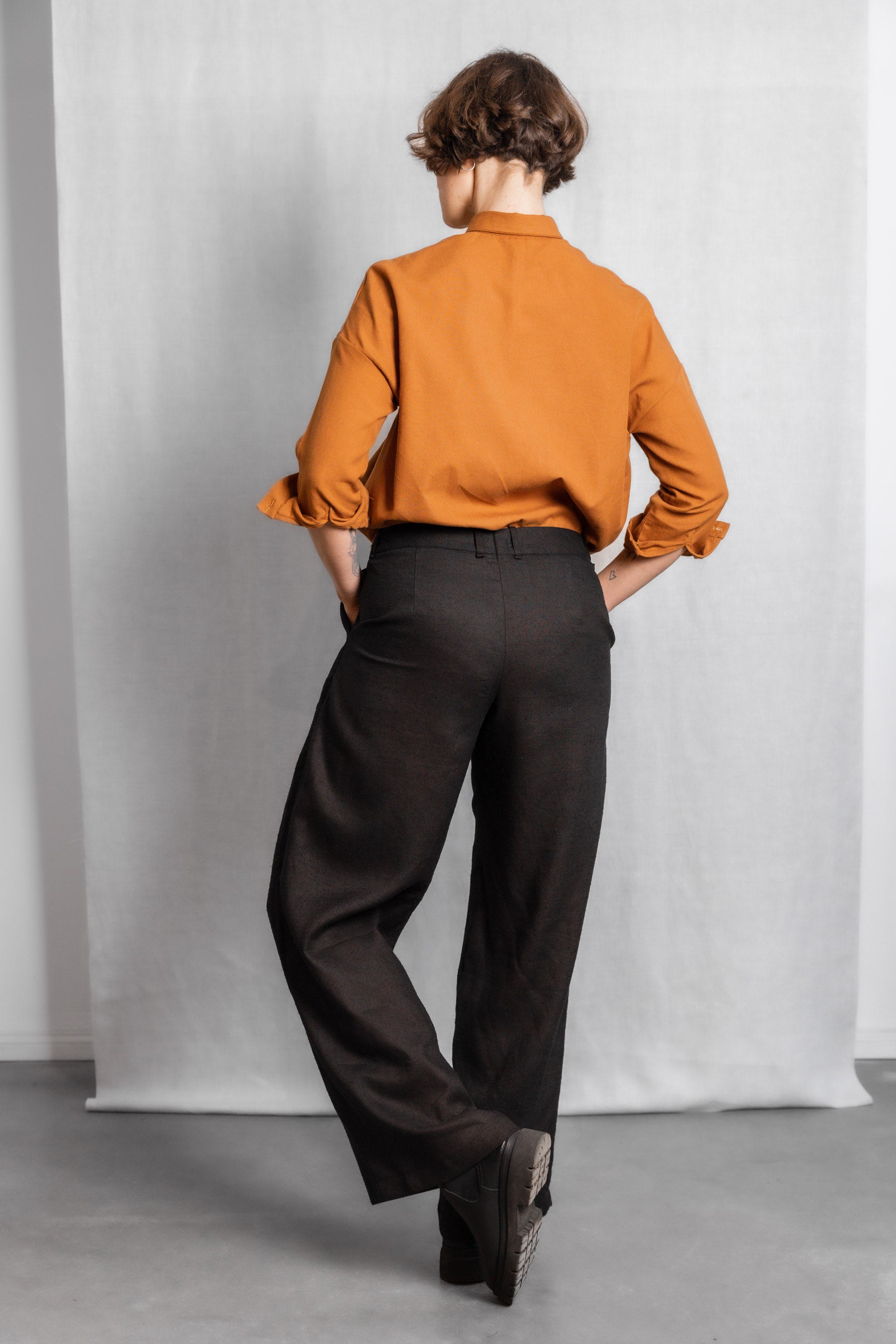 Hemp/Tencel trousers Meghana black