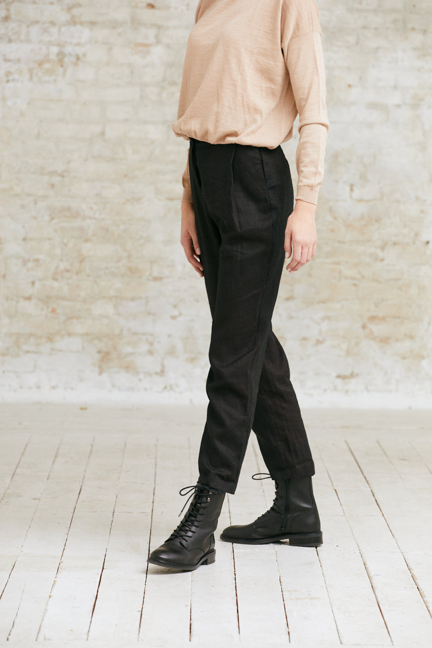 Hemp/Tencel Pants Vihaan Black