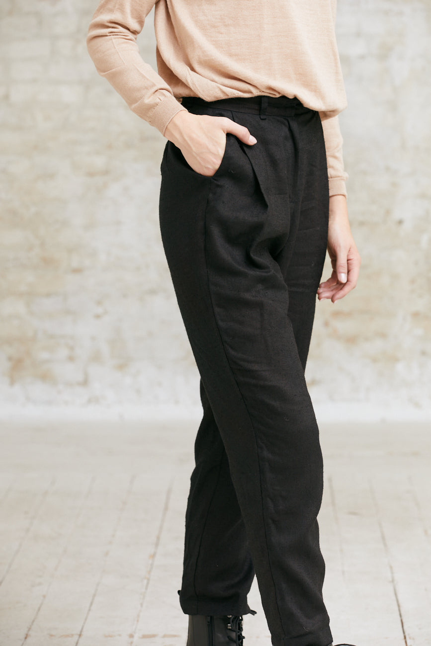 Hemp/Tencel Pants Vihaan Black