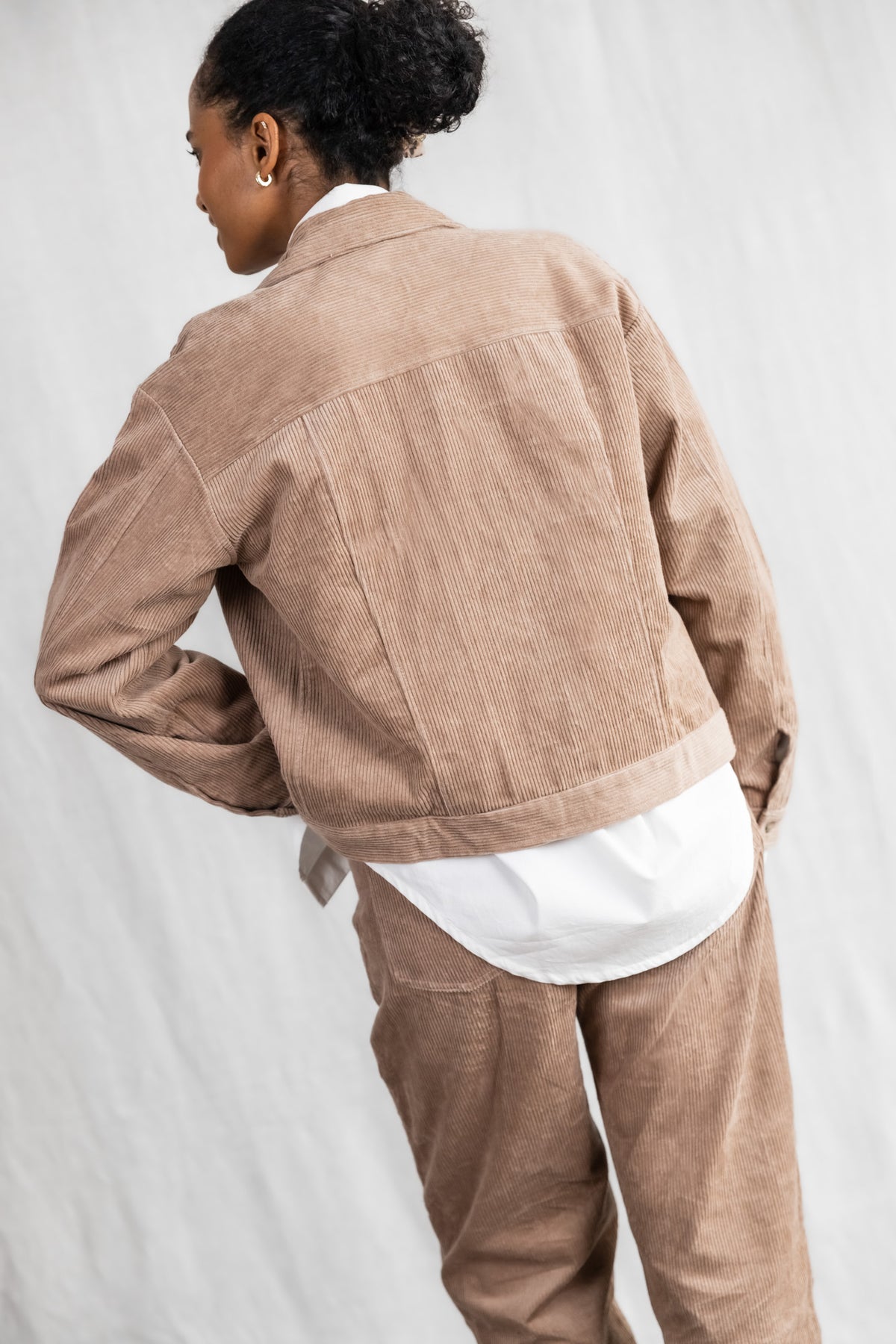 Bio-Baumwollcord Jacke Nariyal Cappuccino