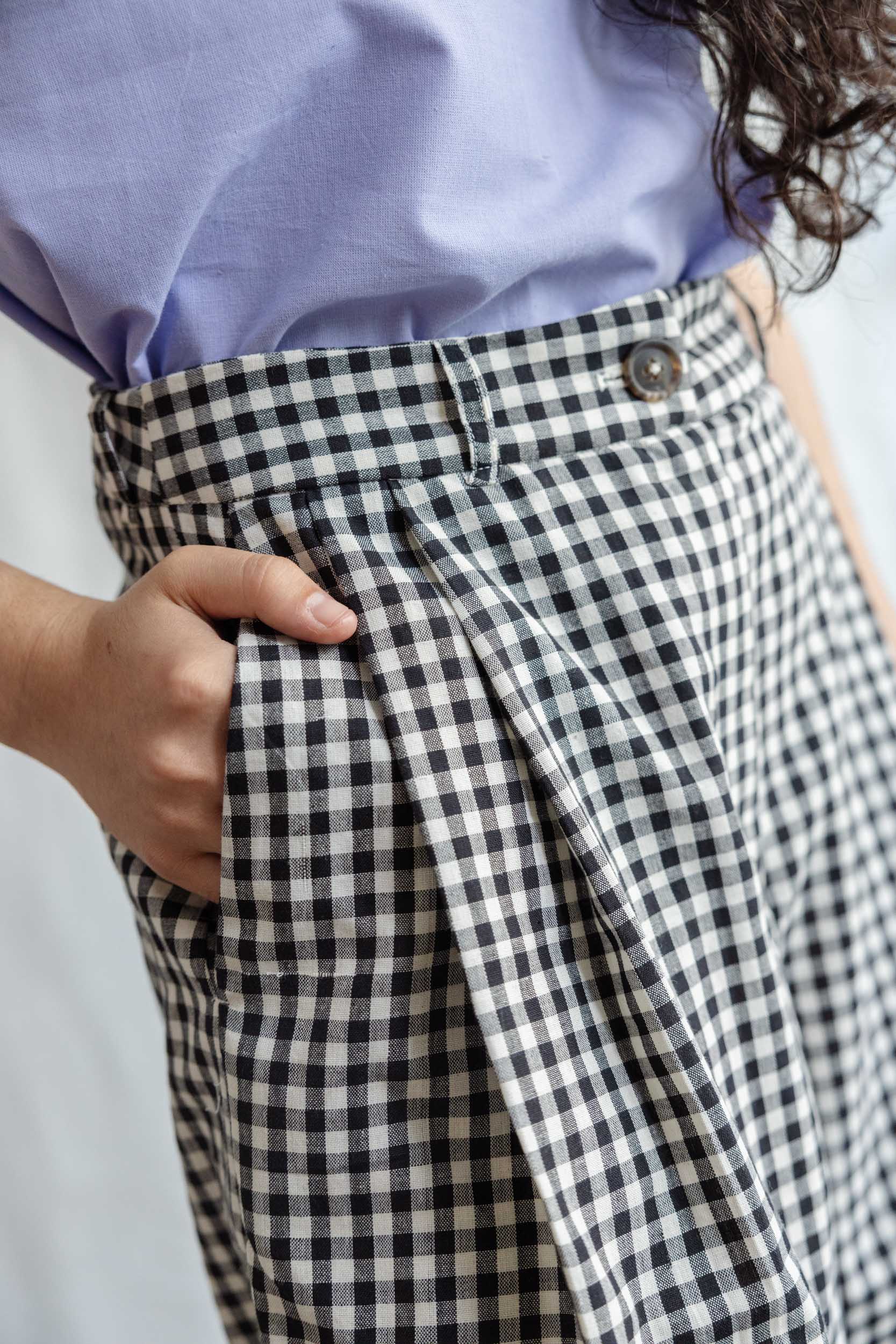 Organic Cotton Shorts Kamala Checked