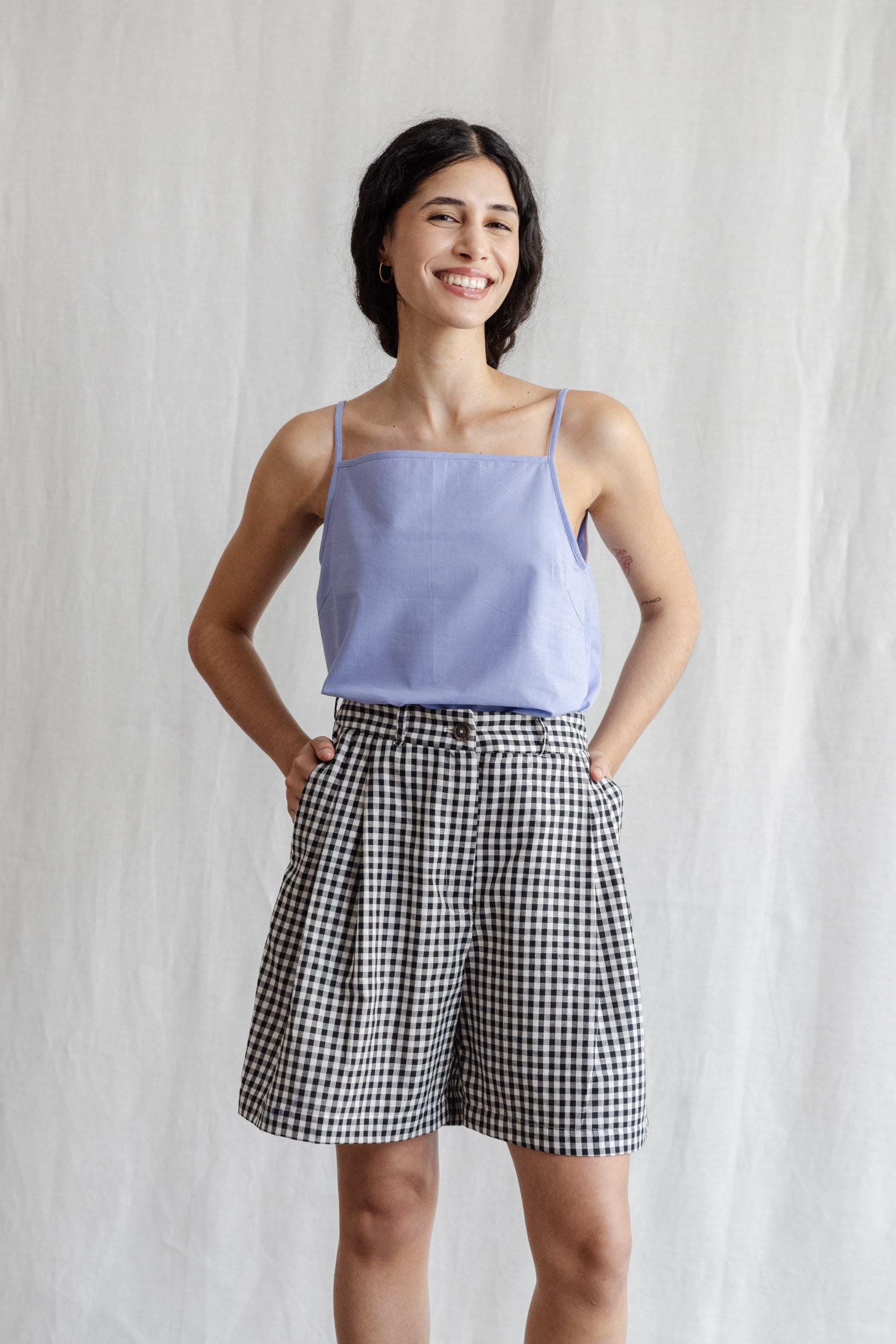 Organic Cotton Shorts Kamala Checked