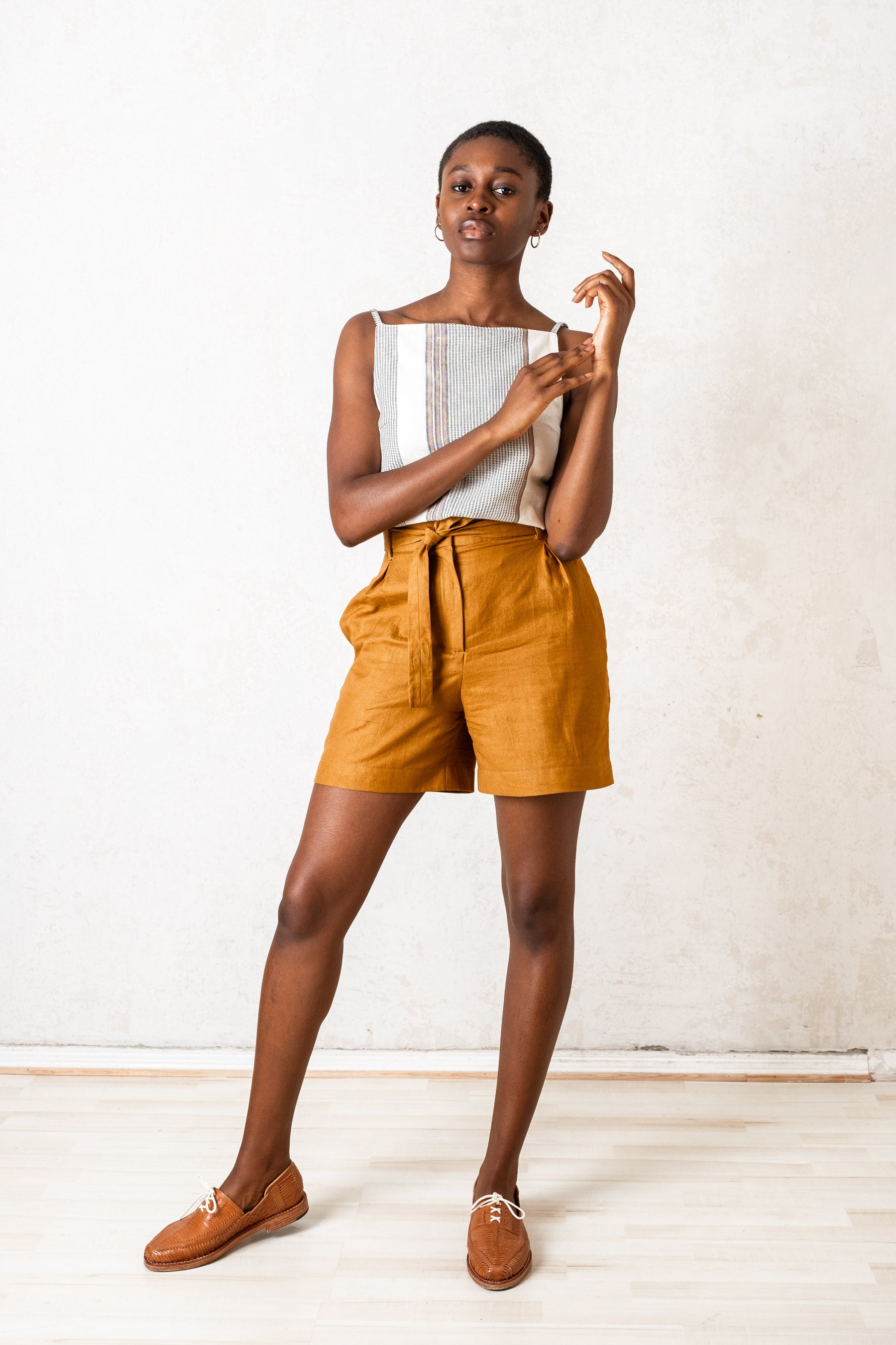 Bio-Baumwoll Highwaist Shorts Smita Curry