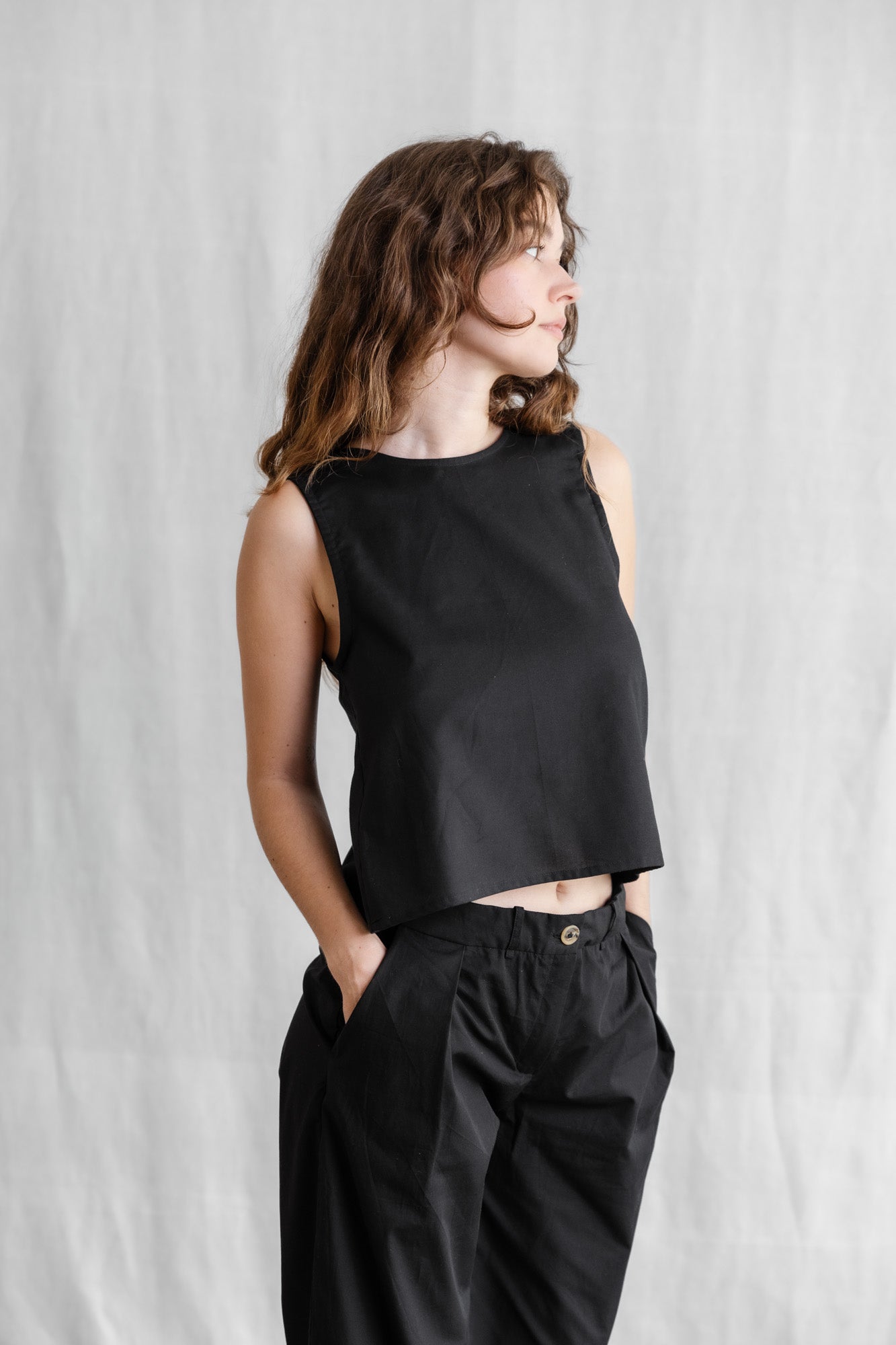 Bio-Baumwoll Top Osra Schwarz