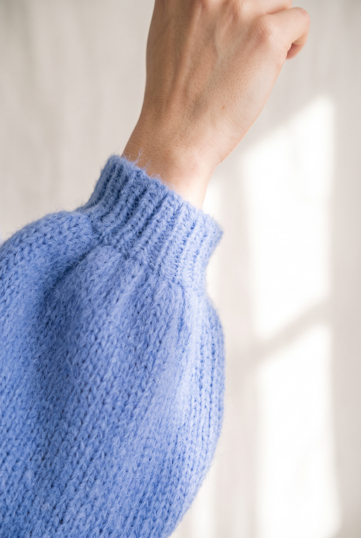 Baby Alpaca Knitted Sweater Lupuna Azure