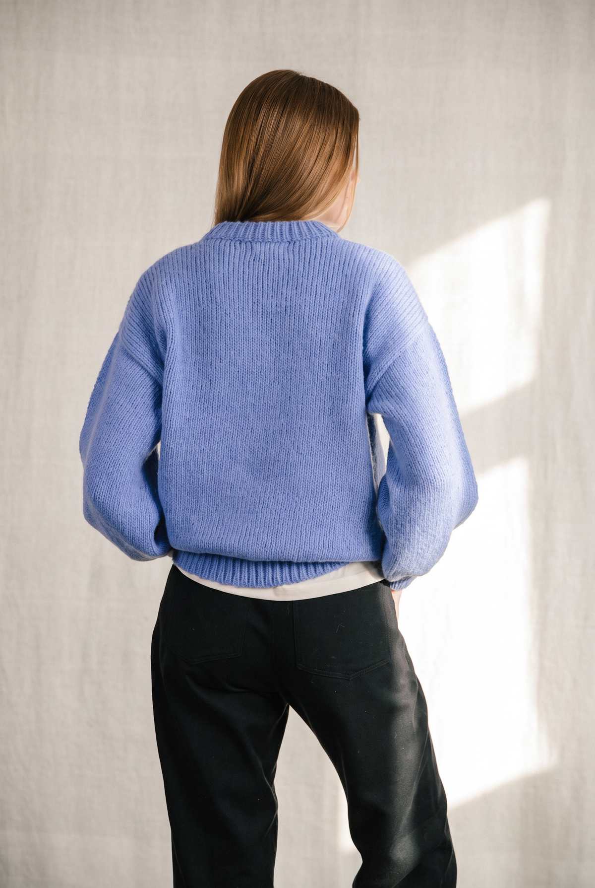 Baby-Alpaka Strickpullover Lupuna Azur