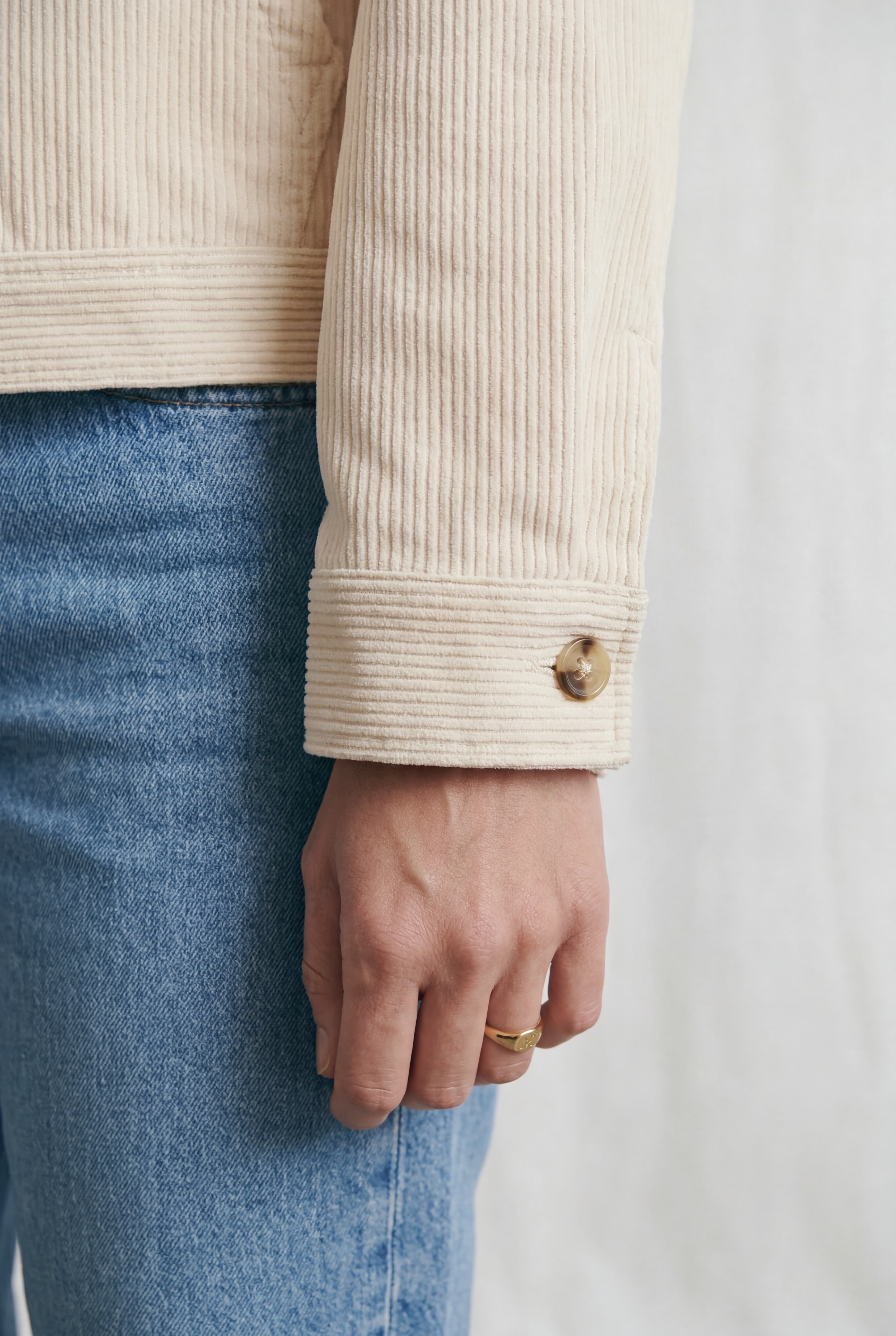 Bio-Baumwollcord Jacke Nariyal Beige