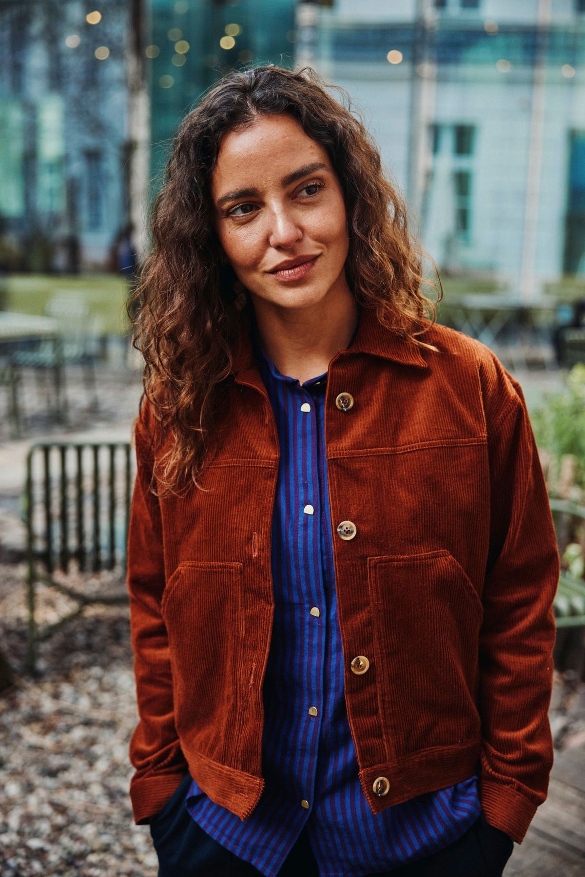 Bio-Baumwollcord Jacke Nariyal Masala
