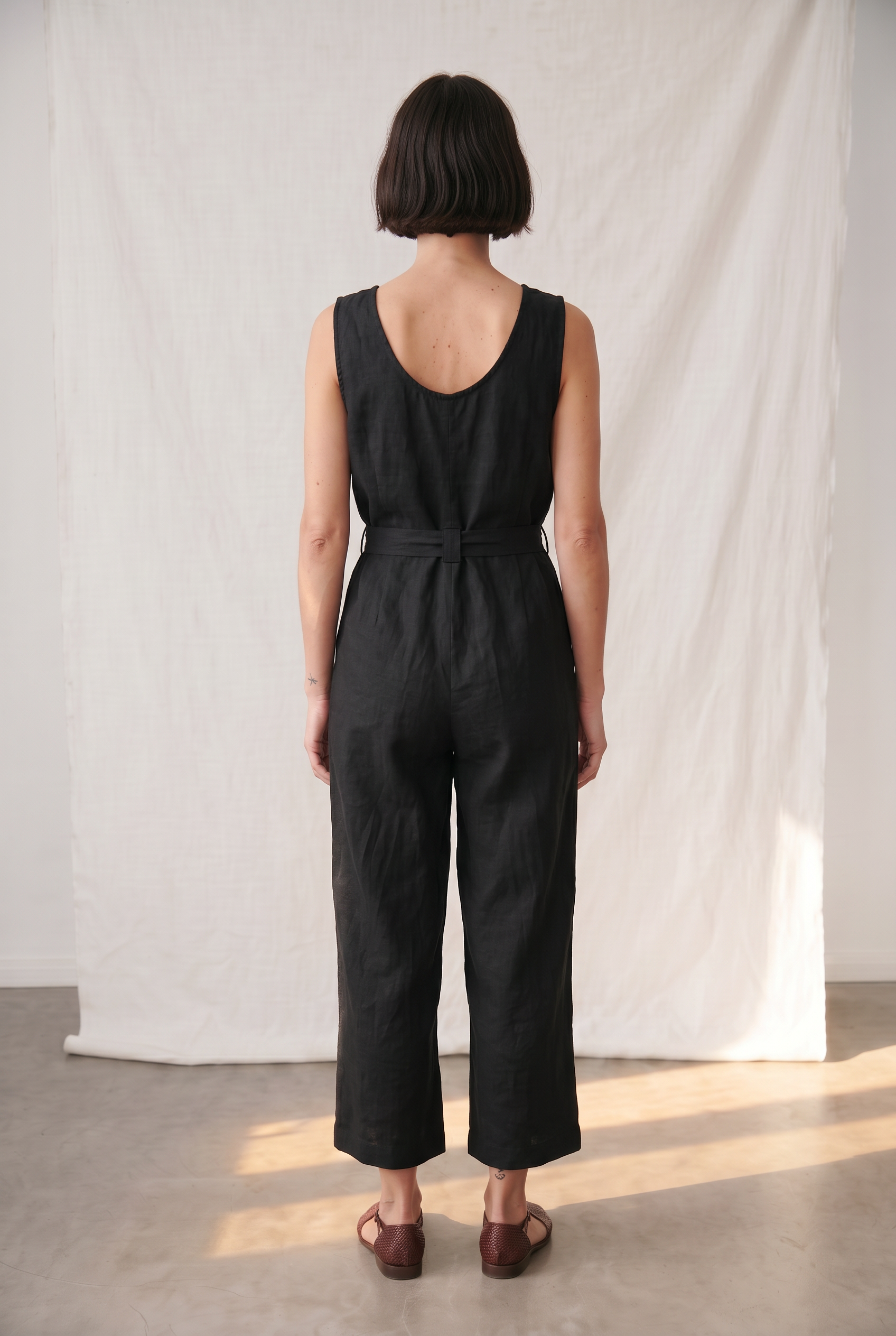 Bio-Baumwoll Jumpsuit Daksha Schwarz