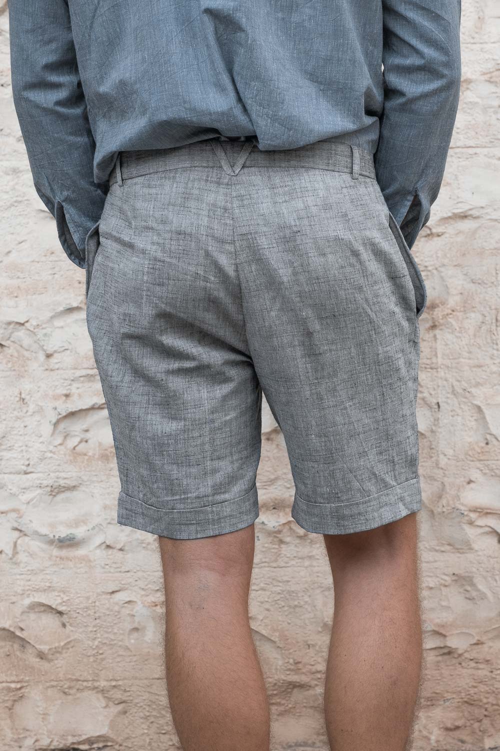 Baumwoll Shorts Heet Grau